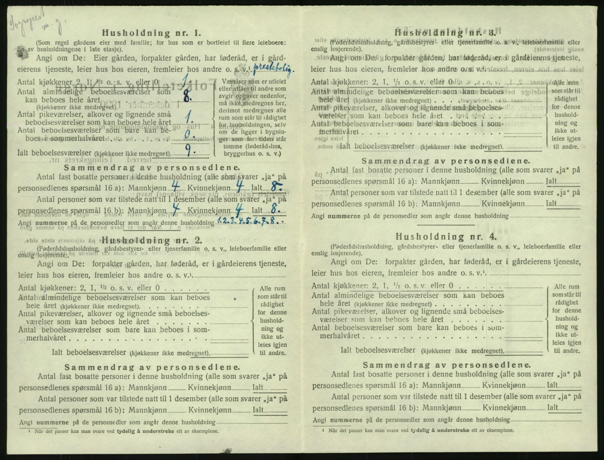 SAK, 1920 census for Hisøy, 1920, p. 909