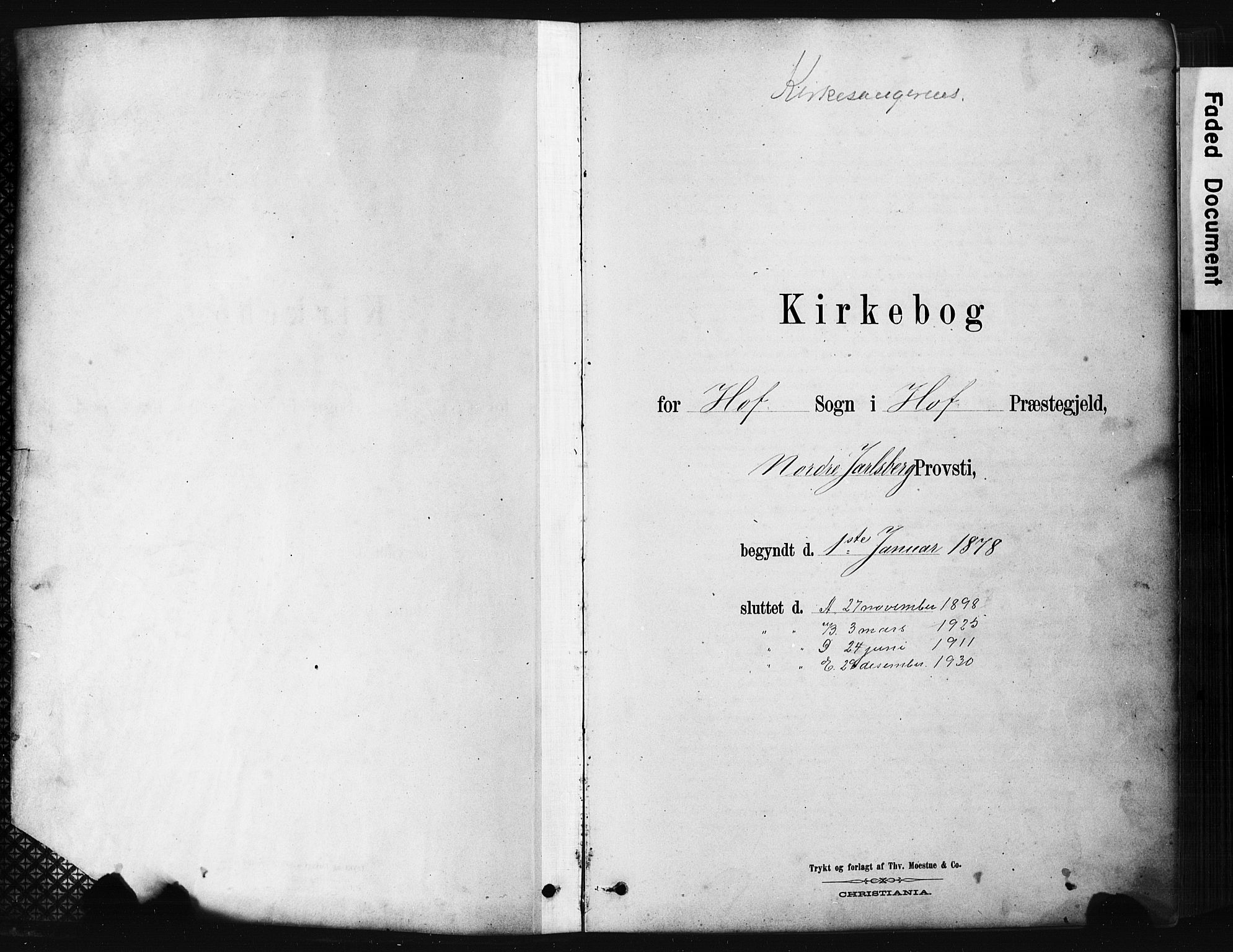 Hof kirkebøker, SAKO/A-64/G/Ga/L0004: Parish register (copy) no. I 4, 1878-1930