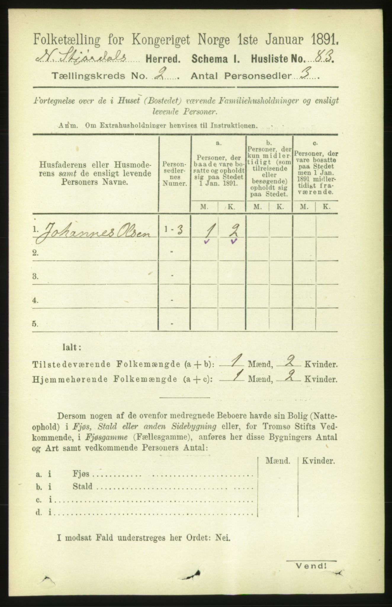 RA, 1891 census for 1714 Nedre Stjørdal, 1891, p. 483