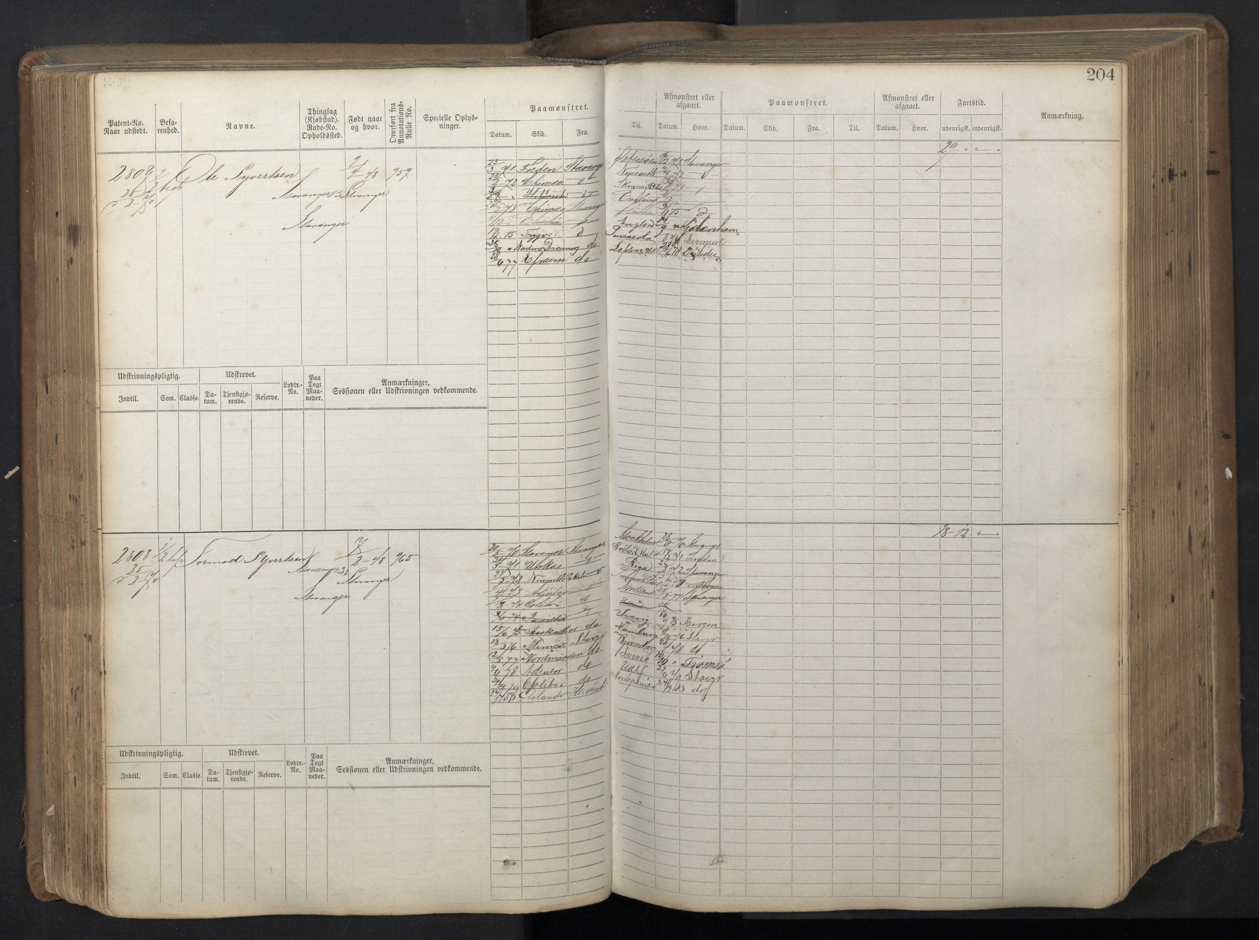 Stavanger sjømannskontor, AV/SAST-A-102006/F/Fb/Fbb/L0018: Sjøfartshovedrulle patnentnr. 2402-3602 (dublett), 1869, p. 208