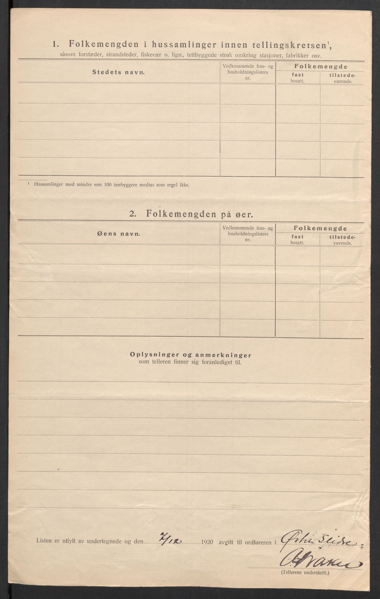 SAH, 1920 census for Øystre Slidre, 1920, p. 11