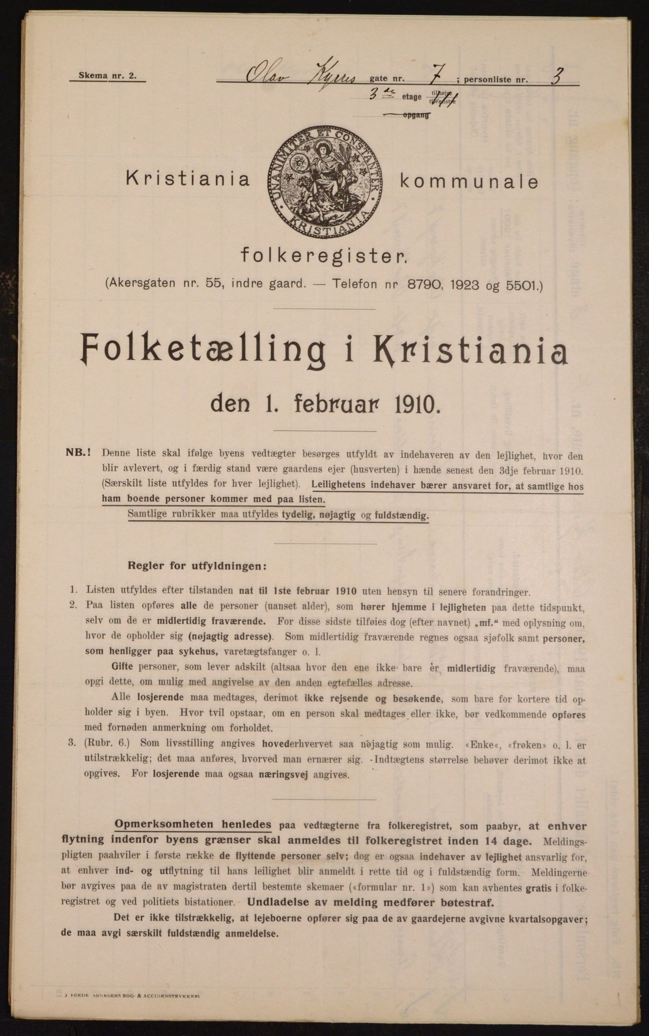 OBA, Municipal Census 1910 for Kristiania, 1910, p. 72637