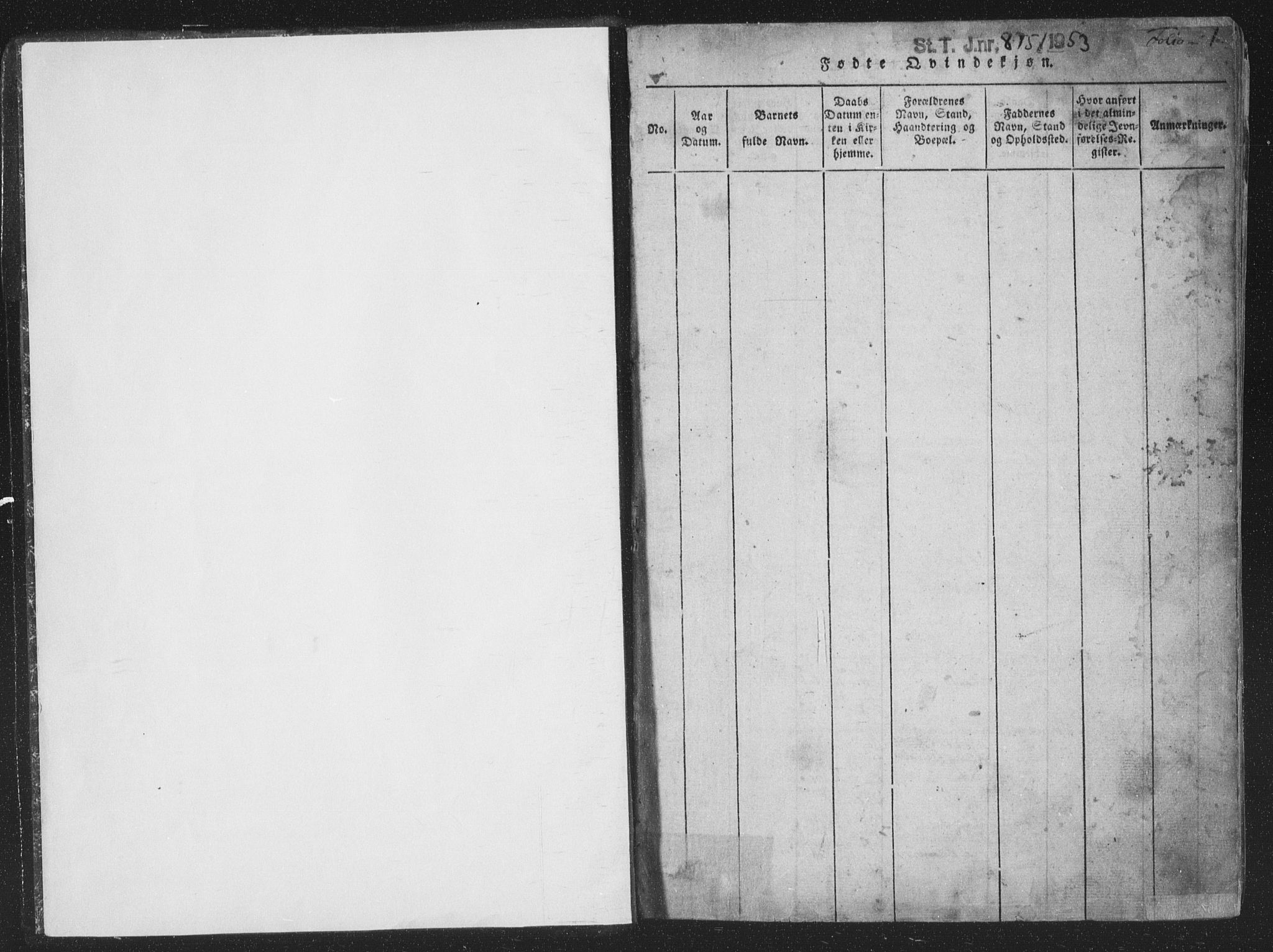 Ministerialprotokoller, klokkerbøker og fødselsregistre - Nord-Trøndelag, AV/SAT-A-1458/773/L0613: Parish register (official) no. 773A04, 1815-1845, p. 1