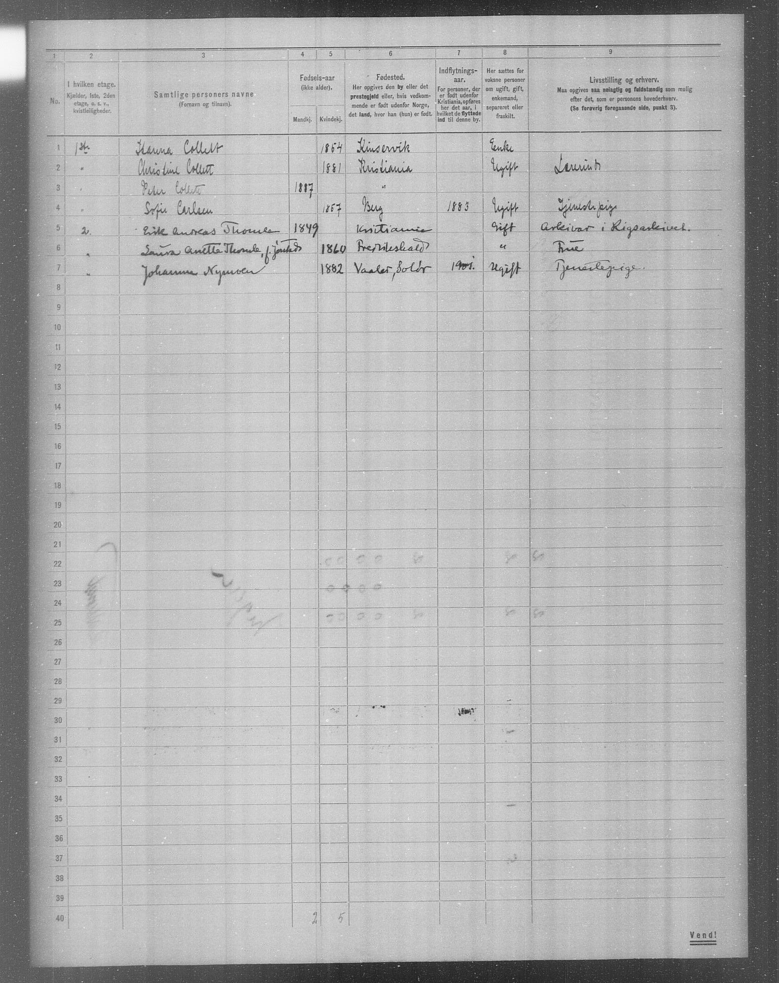 OBA, Municipal Census 1904 for Kristiania, 1904, p. 16125