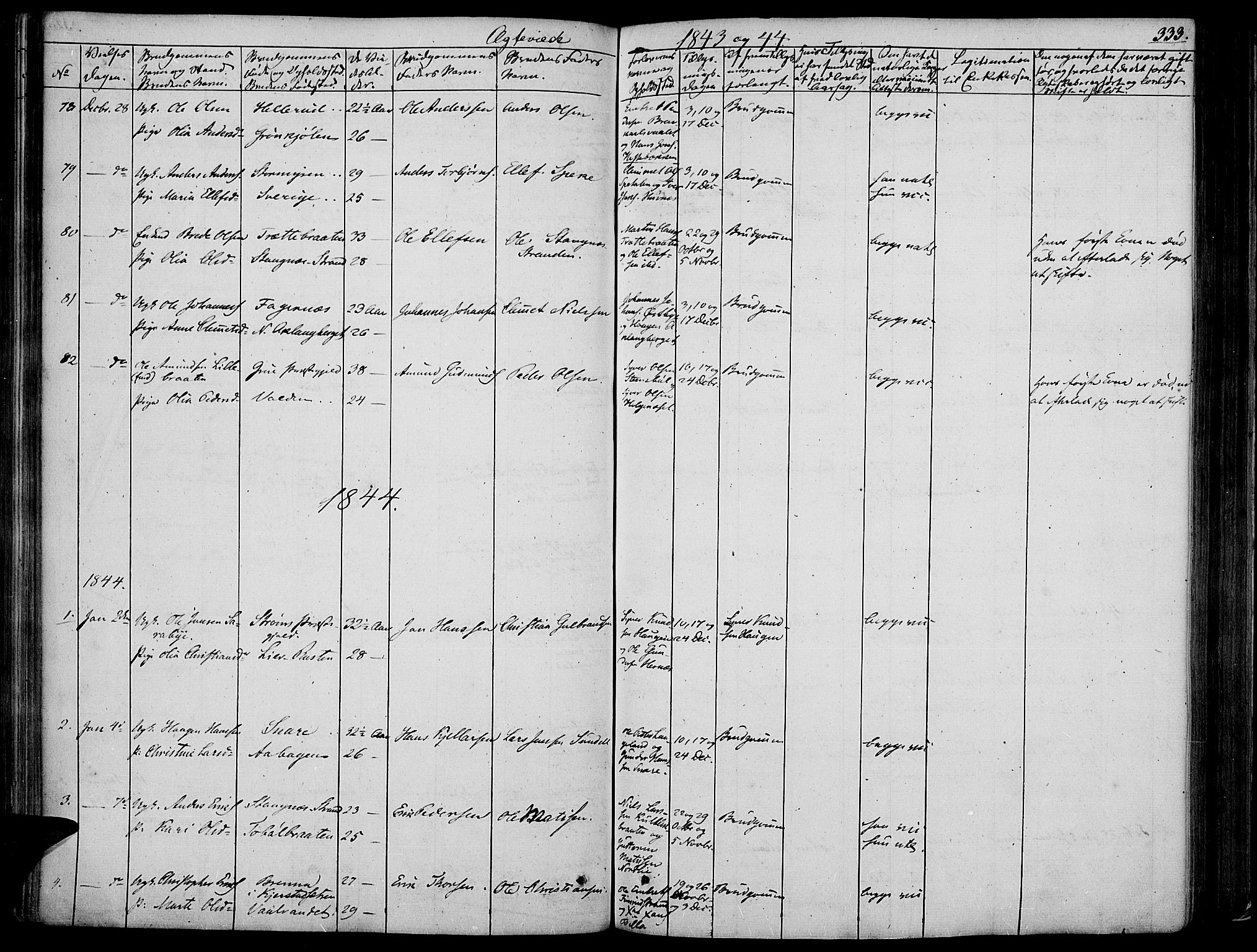 Vinger prestekontor, AV/SAH-PREST-024/H/Ha/Haa/L0008: Parish register (official) no. 8, 1839-1847, p. 333