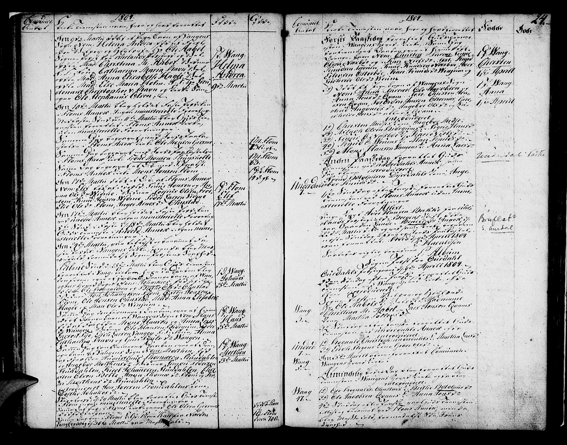 Aurland sokneprestembete, SAB/A-99937/H/Ha/Haa/L0005: Parish register (official) no. A 5, 1801-1821, p. 24