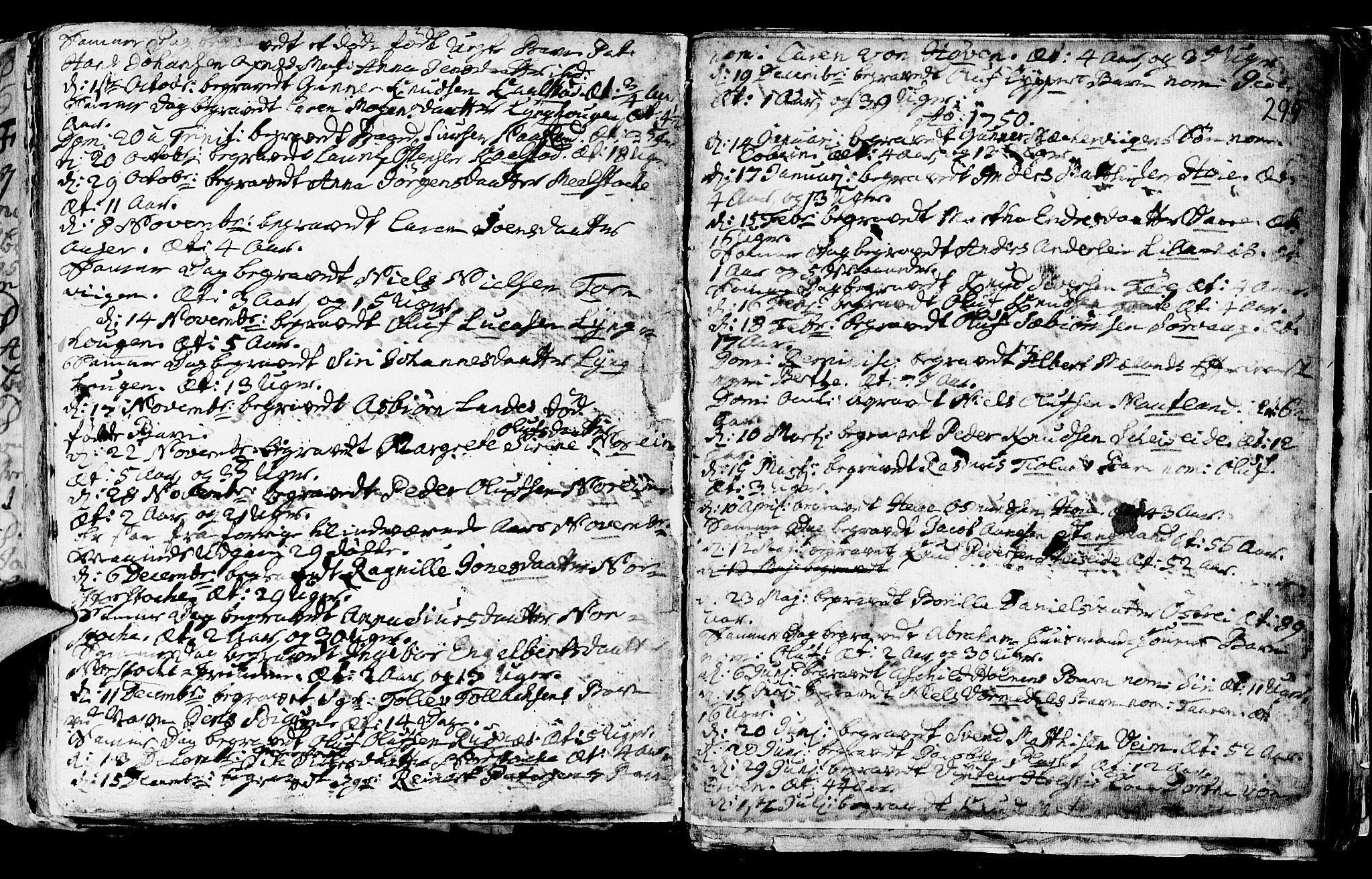 Avaldsnes sokneprestkontor, AV/SAST-A -101851/H/Ha/Haa/L0001: Parish register (official) no. A 1, 1711-1764, p. 299