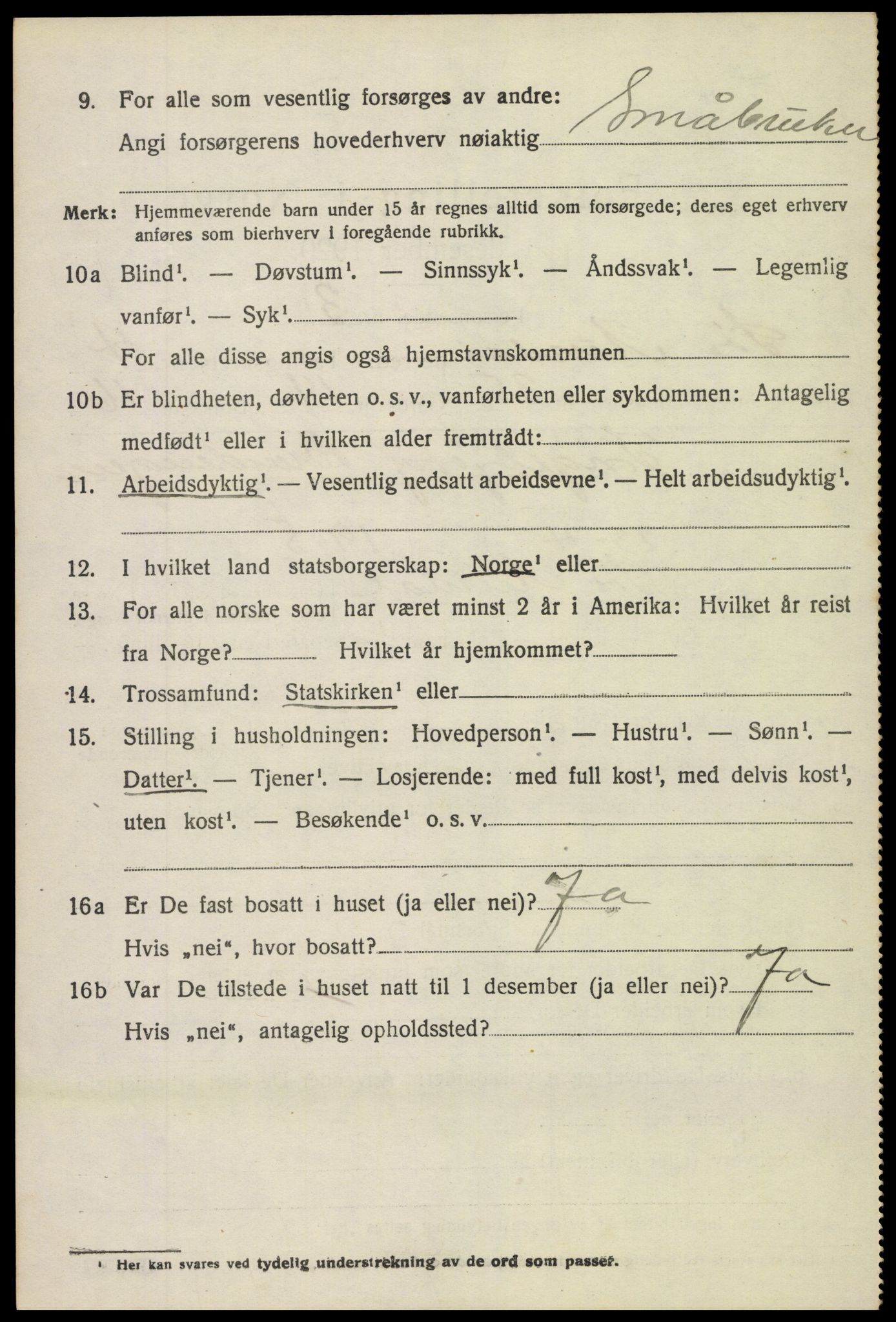 SAH, 1920 census for Sør-Aurdal, 1920, p. 2694