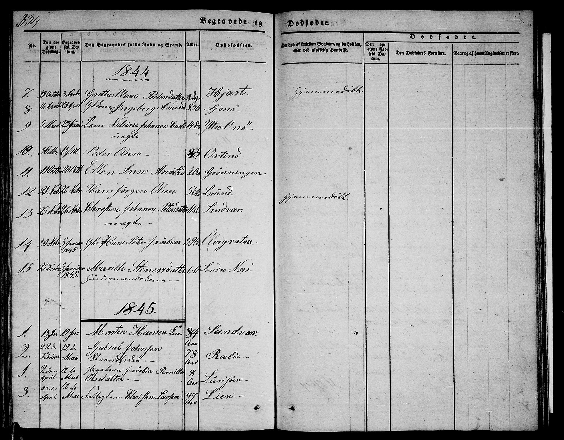 Ministerialprotokoller, klokkerbøker og fødselsregistre - Nordland, SAT/A-1459/839/L0572: Parish register (copy) no. 839C02, 1841-1873, p. 334