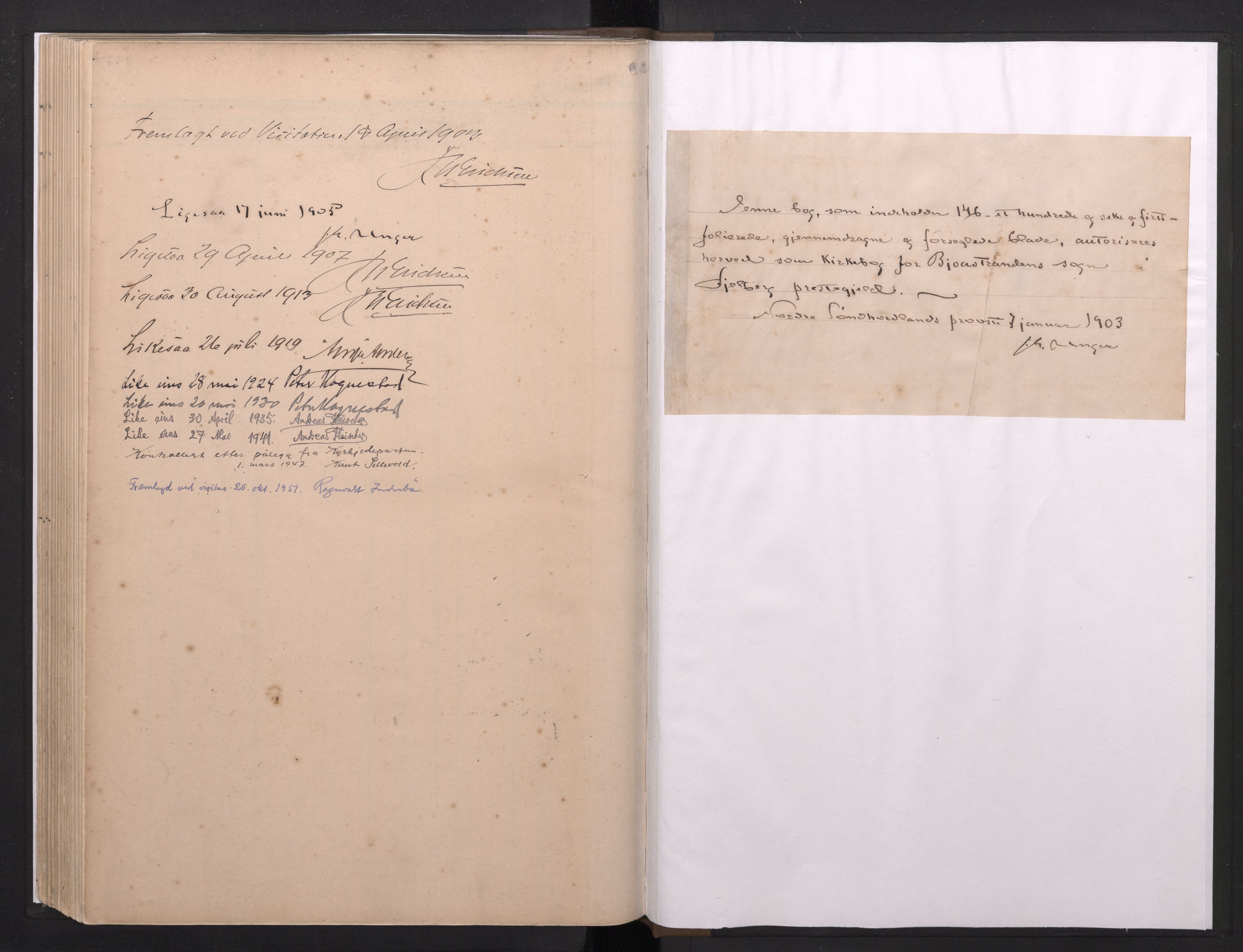 Fjelberg sokneprestembete, AV/SAB-A-75201/H/Haa: Parish register (official) no. E 1, 1903-1948