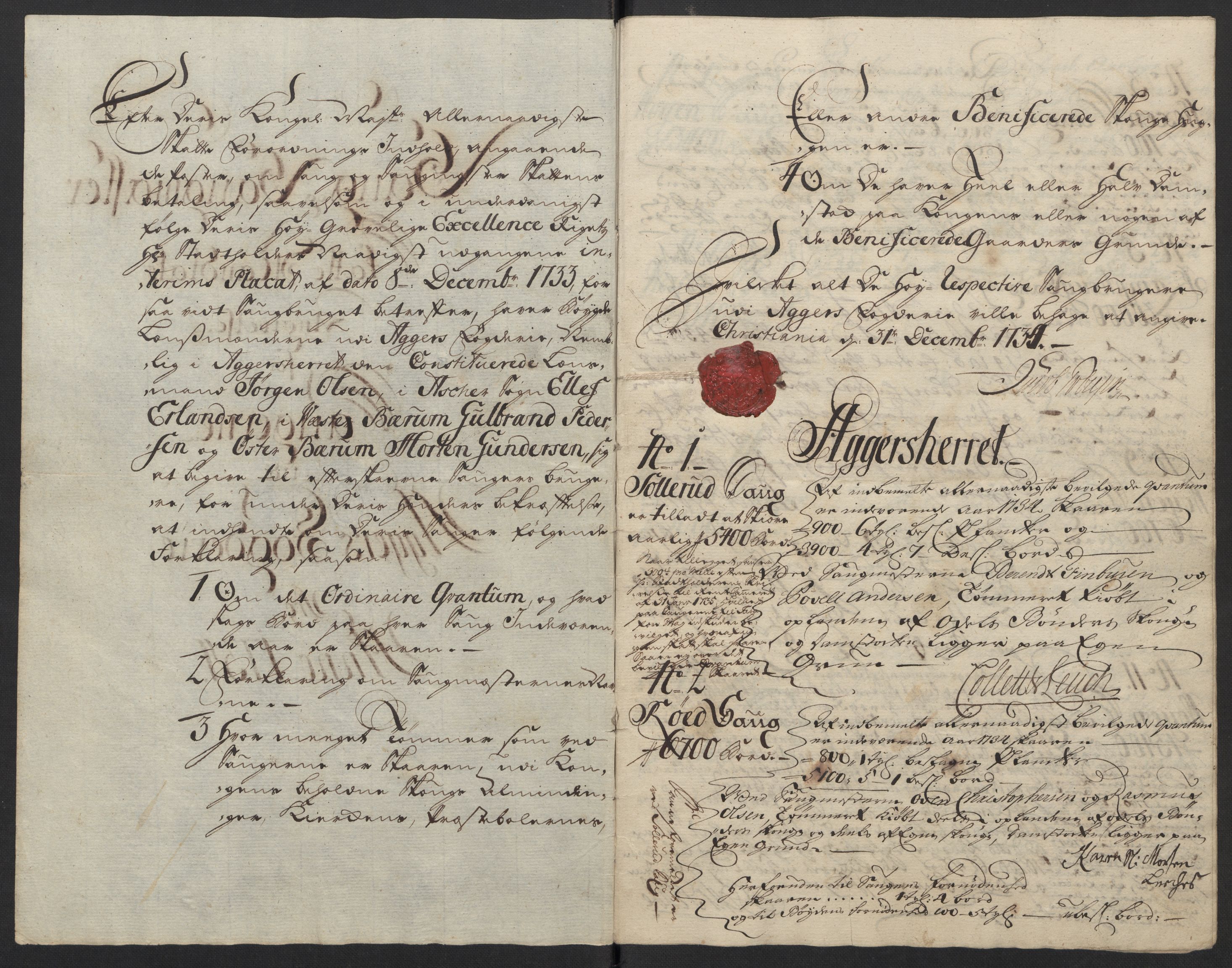 Rentekammeret inntil 1814, Reviderte regnskaper, Fogderegnskap, RA/EA-4092/R10/L0473: Fogderegnskap Aker og Follo, 1734, p. 92
