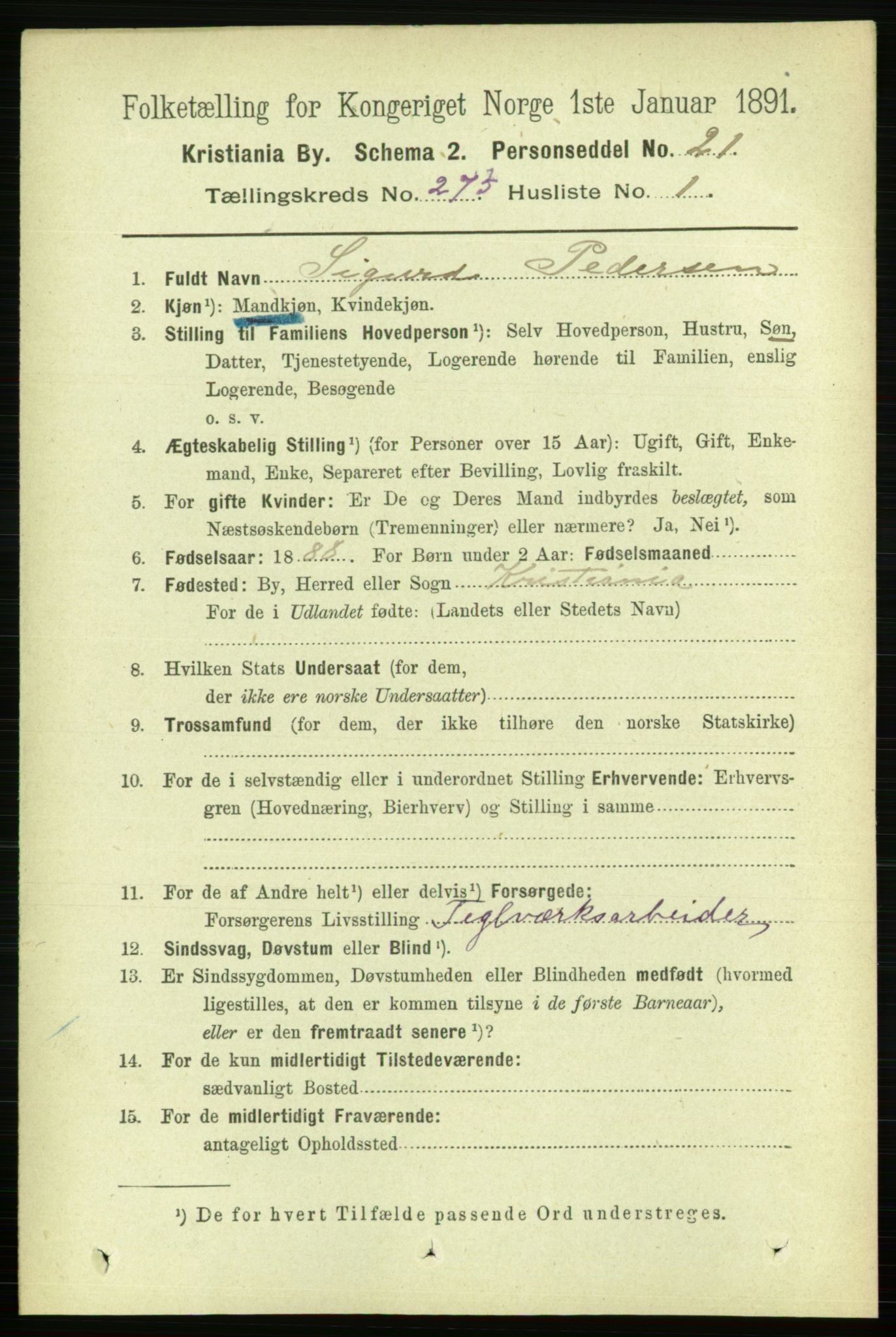 RA, 1891 census for 0301 Kristiania, 1891, p. 166958