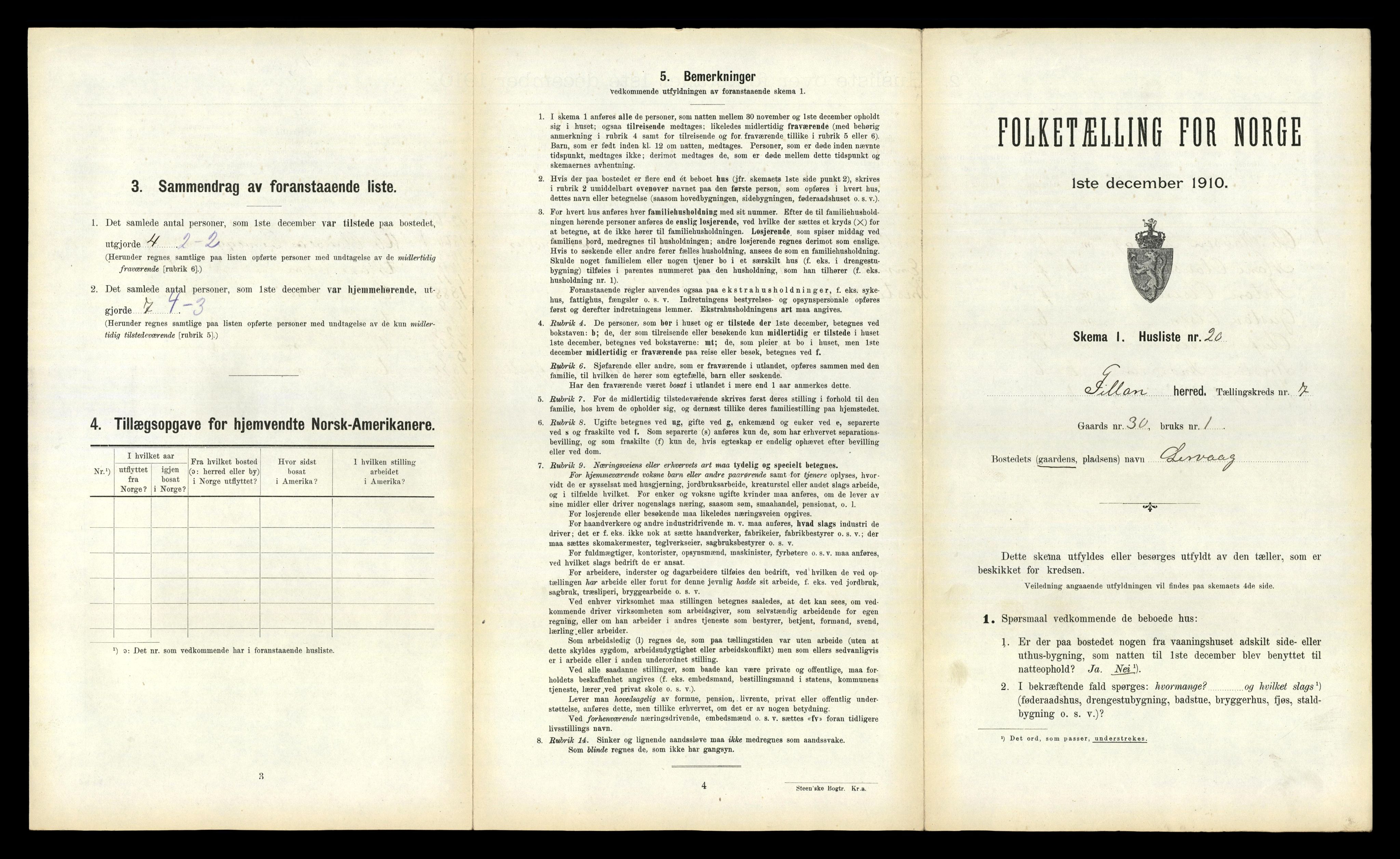 RA, 1910 census for Fillan, 1910, p. 519