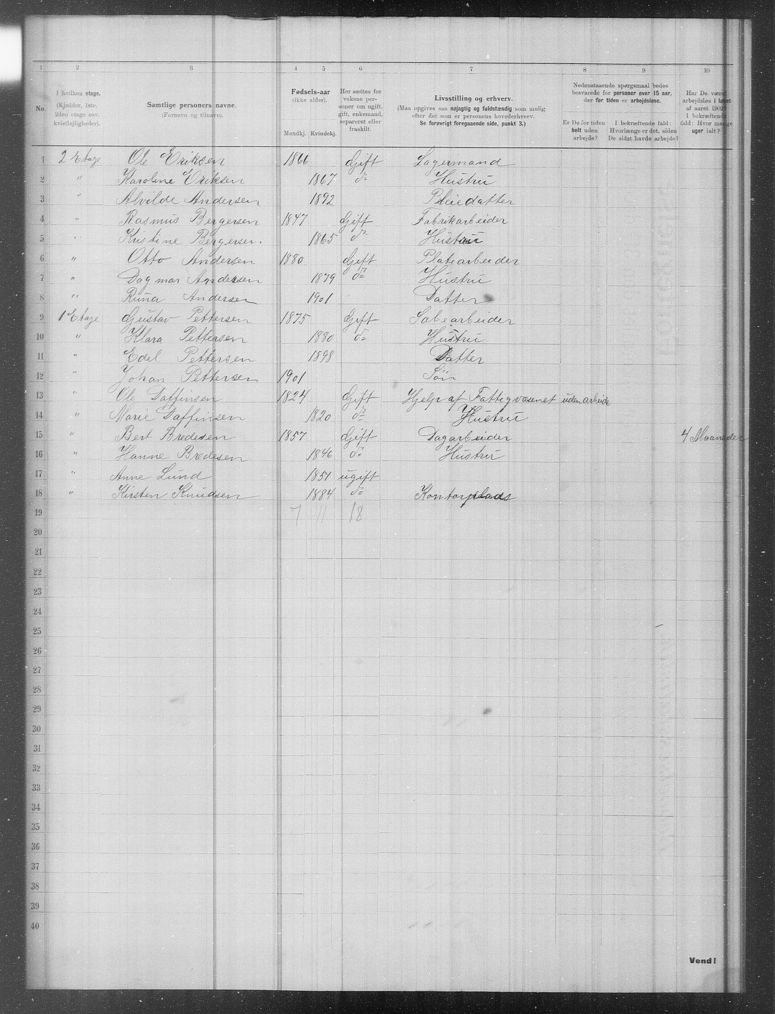 OBA, Municipal Census 1902 for Kristiania, 1902, p. 13307