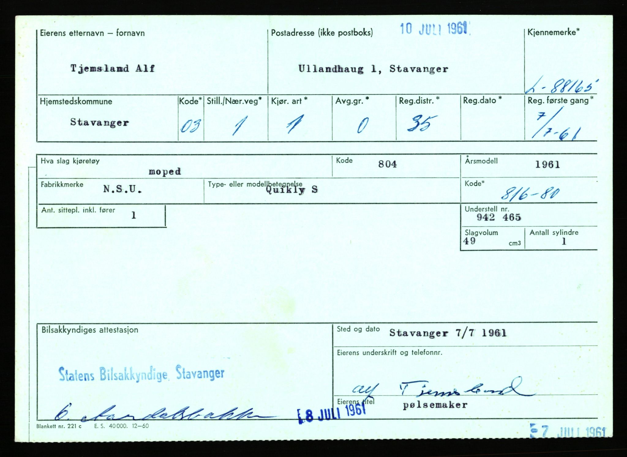 Stavanger trafikkstasjon, AV/SAST-A-101942/0/F/L0074: L-86500 - L-88799, 1930-1971, p. 1674