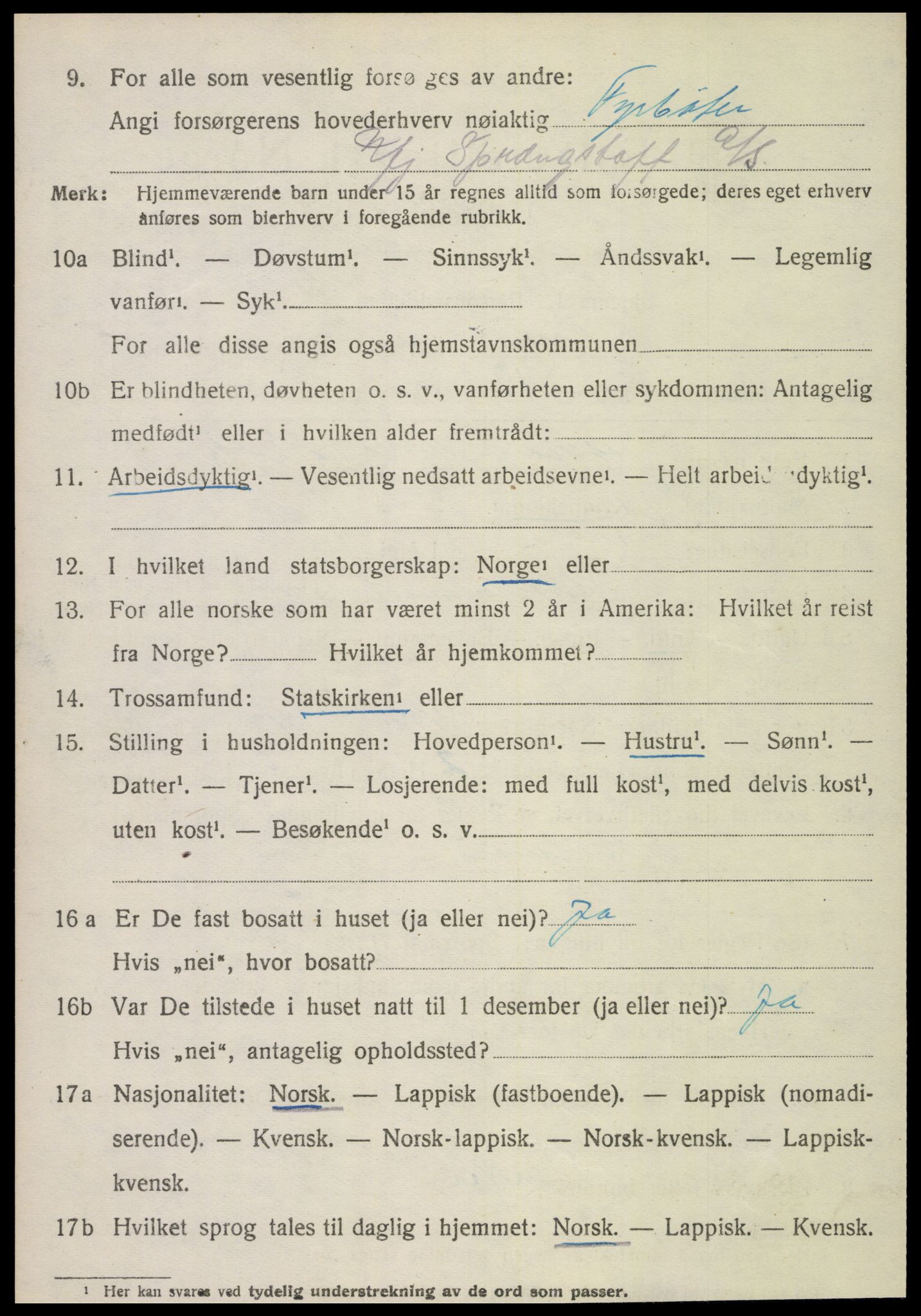 SAT, 1920 census for Åsen, 1920, p. 4247