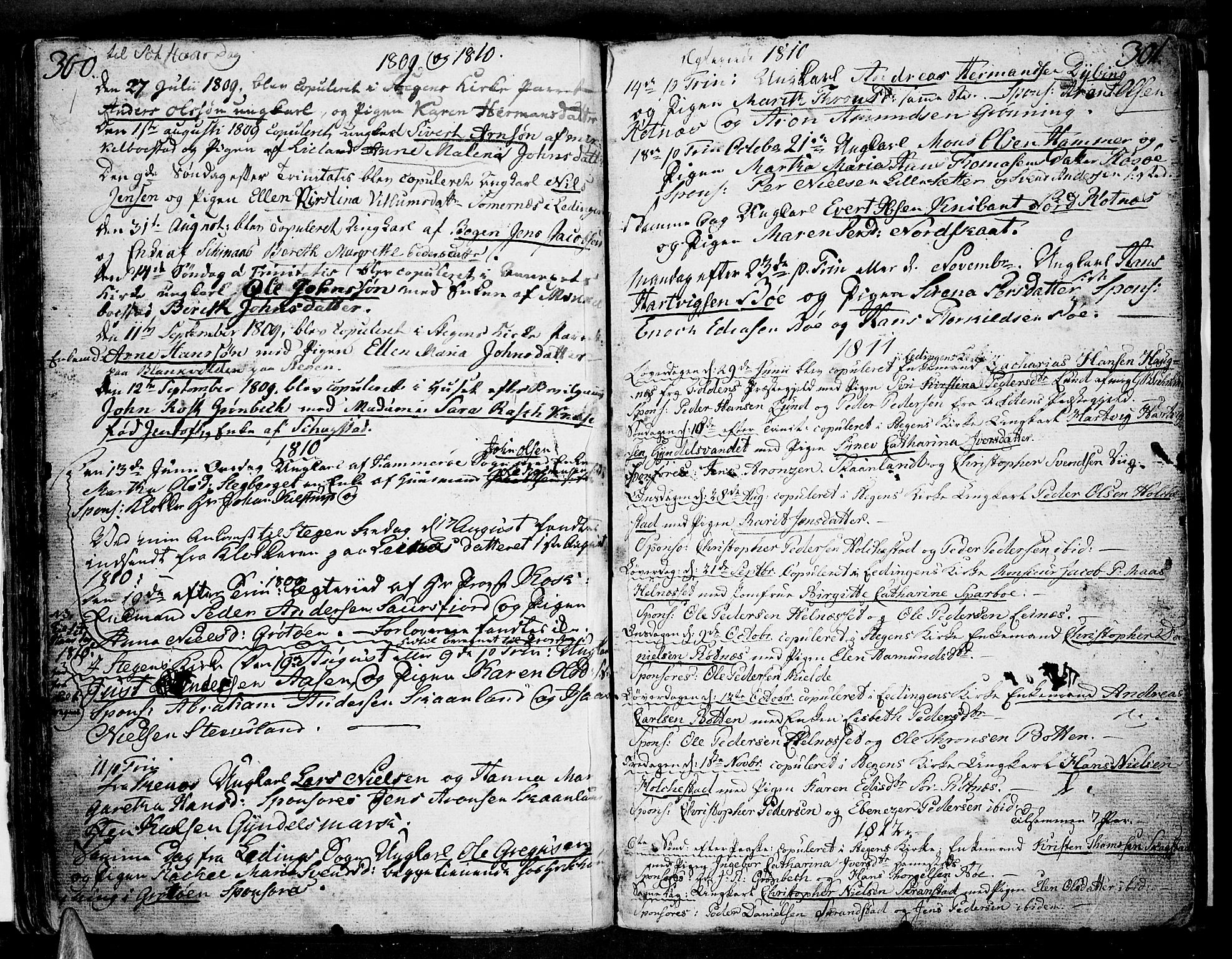 Ministerialprotokoller, klokkerbøker og fødselsregistre - Nordland, SAT/A-1459/855/L0796: Parish register (official) no. 855A04, 1776-1813, p. 300-301