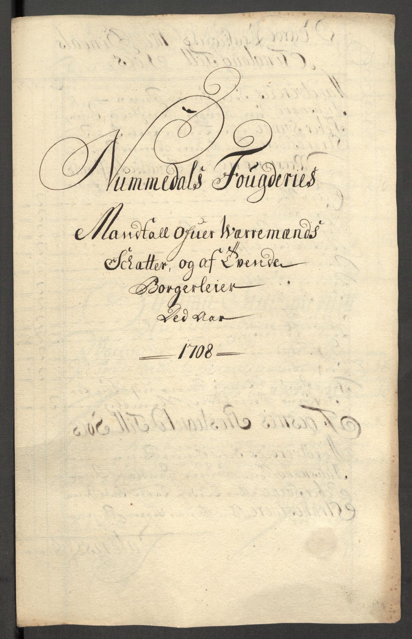 Rentekammeret inntil 1814, Reviderte regnskaper, Fogderegnskap, RA/EA-4092/R64/L4430: Fogderegnskap Namdal, 1707-1708, p. 329