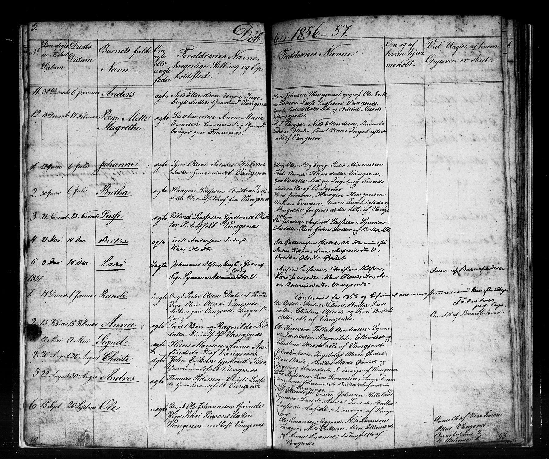 Vik sokneprestembete, SAB/A-81501: Parish register (copy) no. C 1, 1853-1879, p. 3