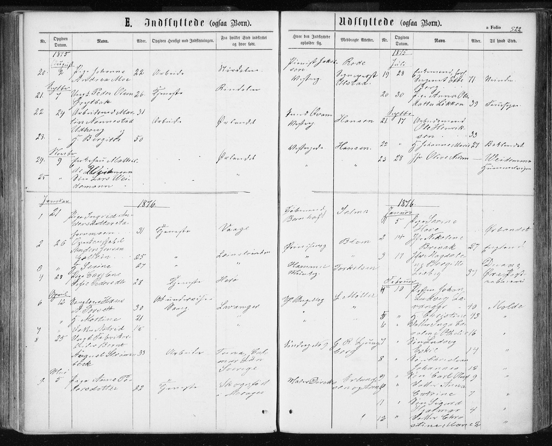 Ministerialprotokoller, klokkerbøker og fødselsregistre - Sør-Trøndelag, SAT/A-1456/601/L0055: Parish register (official) no. 601A23, 1866-1877, p. 522