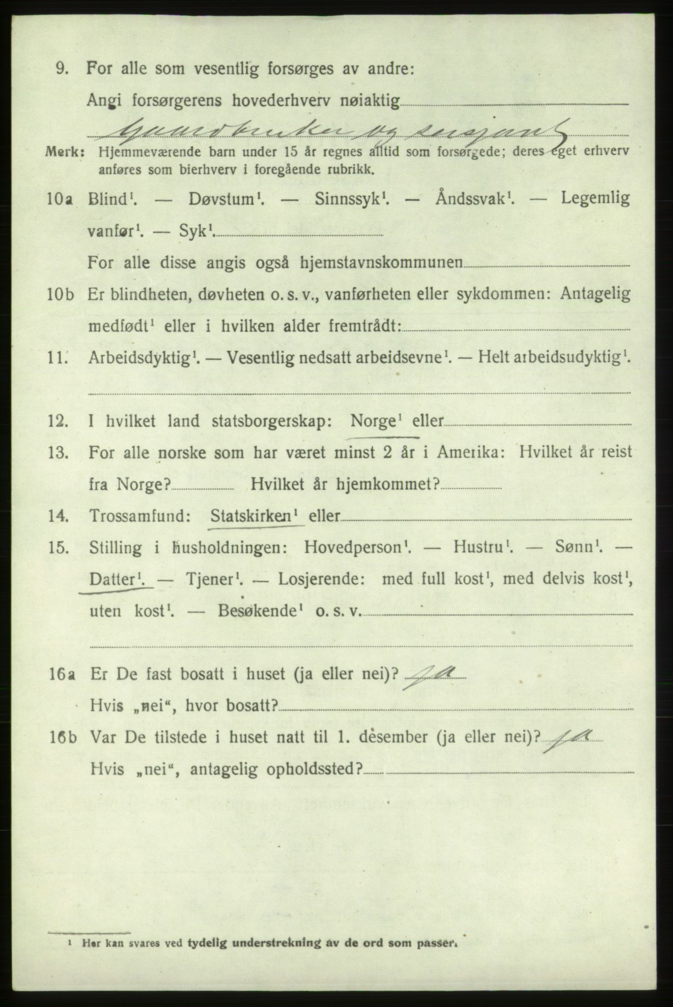 SAB, 1920 census for Vikebygd, 1920, p. 824