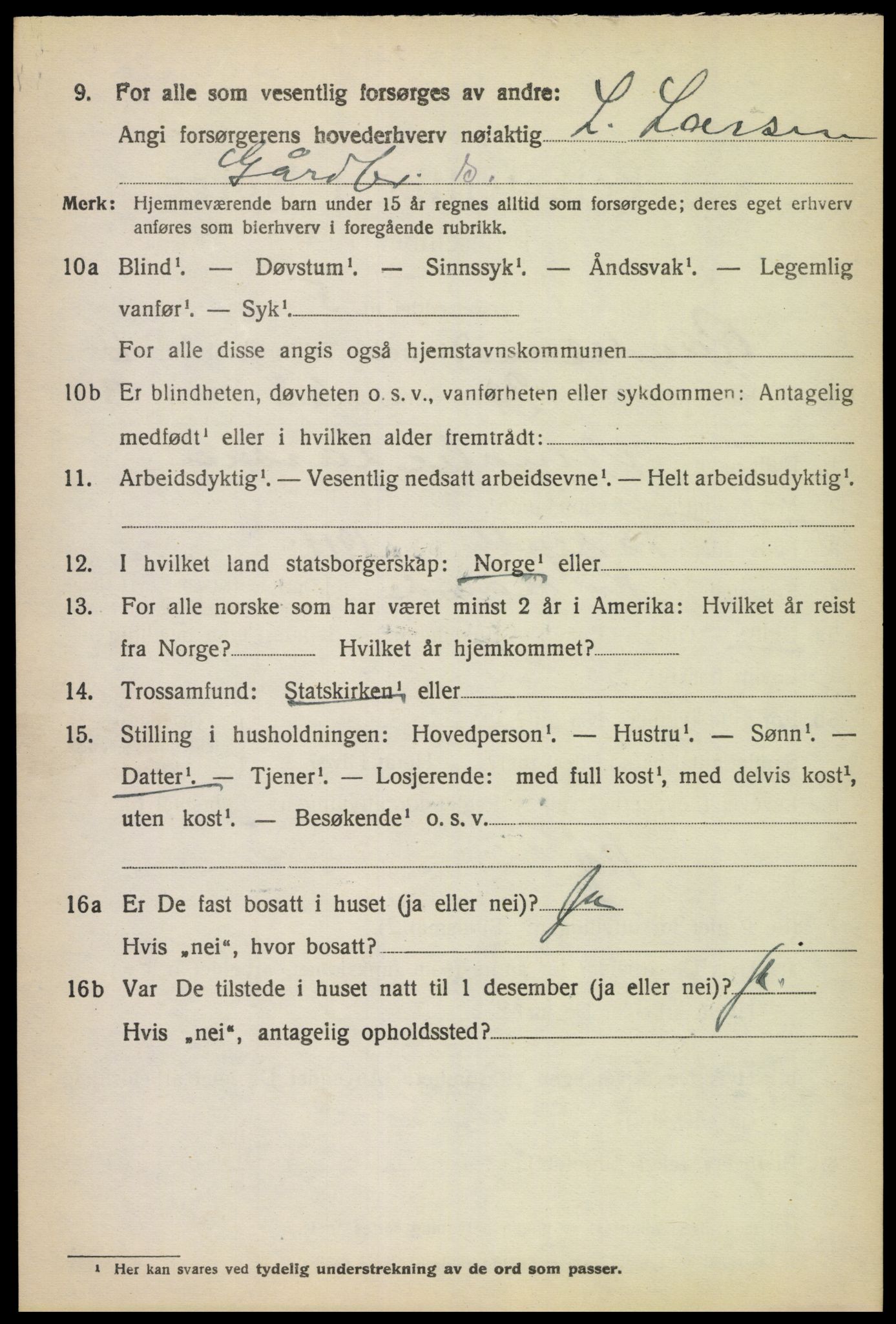 SAK, 1920 census for Randesund, 1920, p. 3005