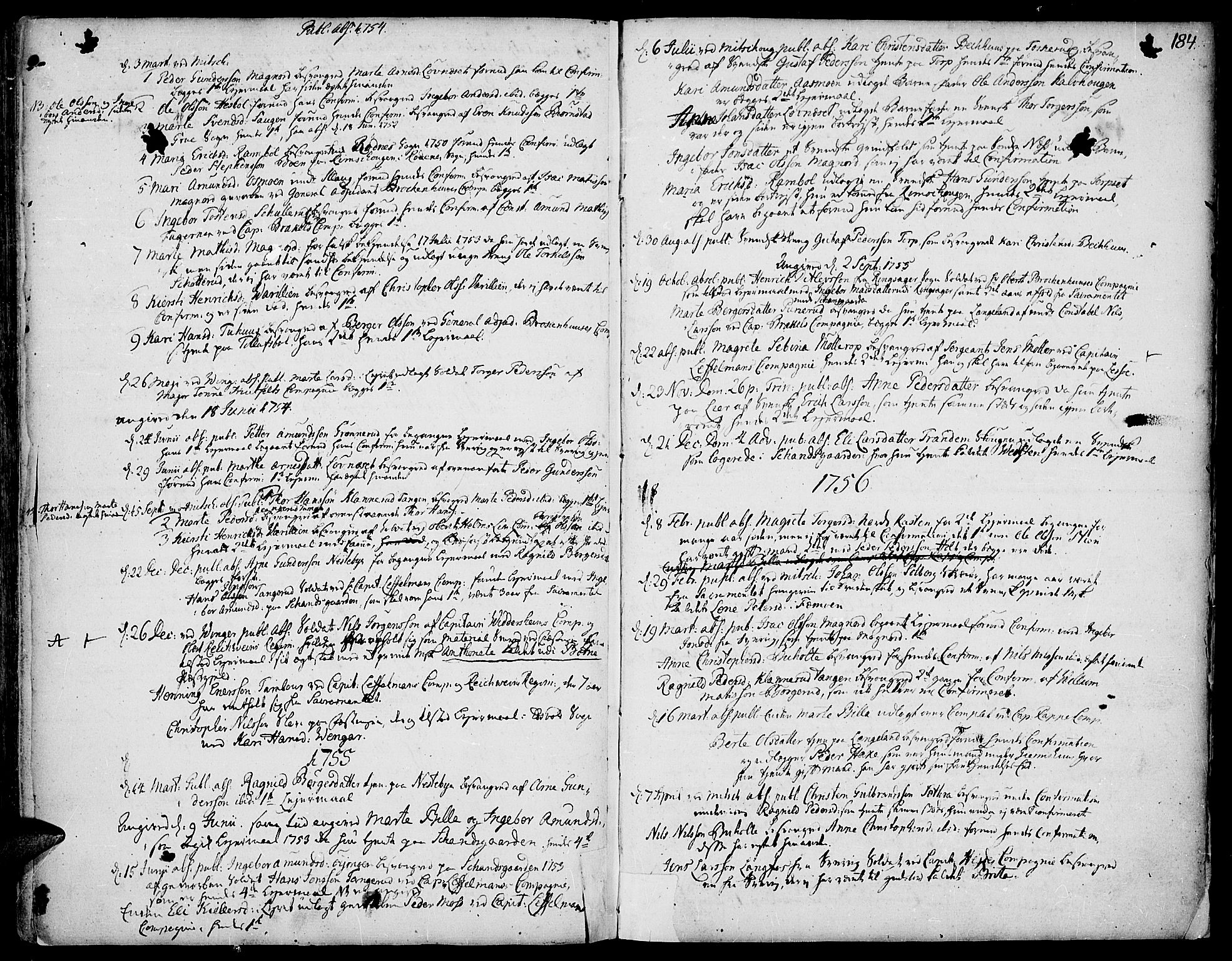 Vinger prestekontor, AV/SAH-PREST-024/H/Ha/Haa/L0003: Parish register (official) no. 3, 1751-1772, p. 184