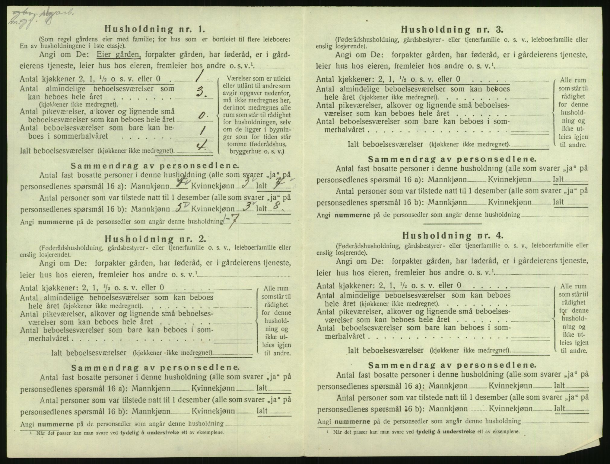 SAK, 1920 census for Eide, 1920, p. 37