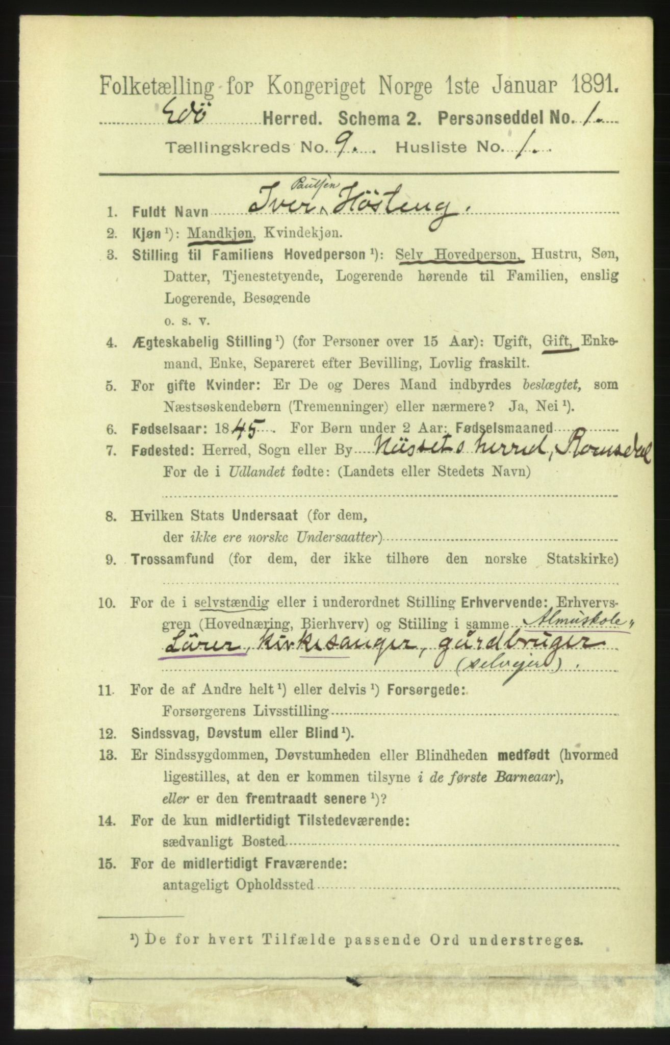 RA, 1891 census for 1573 Edøy, 1891, p. 2314