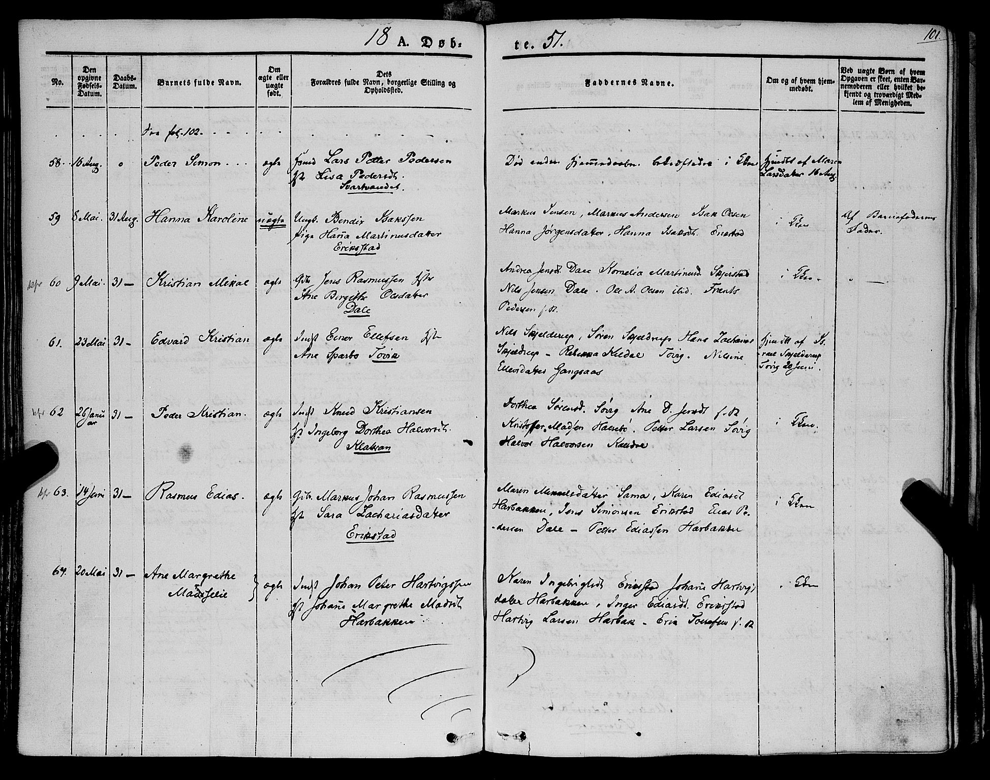 Trondenes sokneprestkontor, AV/SATØ-S-1319/H/Ha/L0009kirke: Parish register (official) no. 9, 1841-1852, p. 101