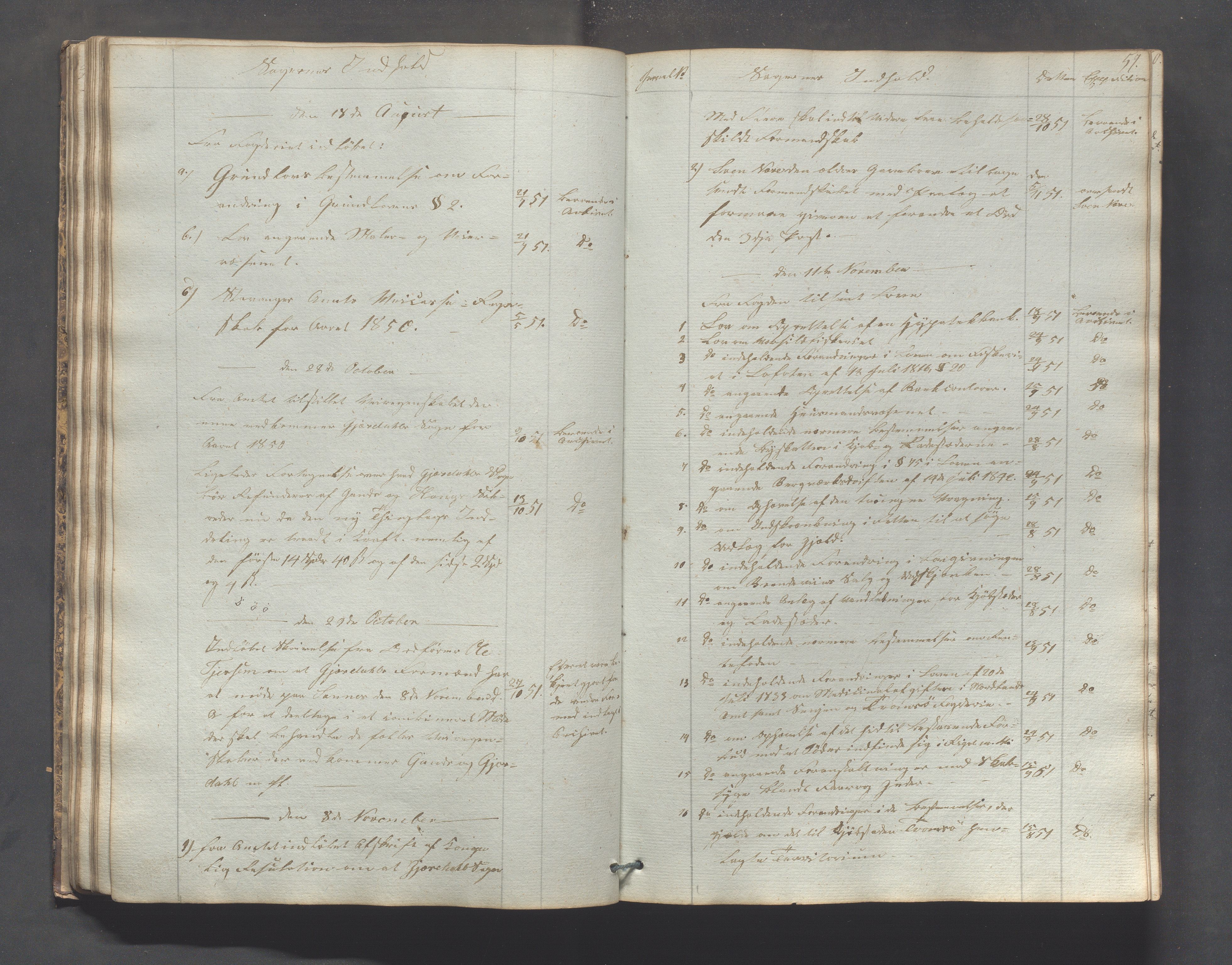 Gjesdal kommune - Formannskapet, IKAR/K-101383/C/Ca/L0001: Brevjournal, 1837-1880, p. 57