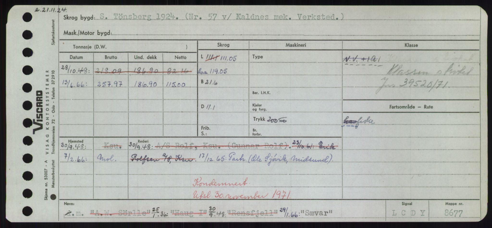 Sjøfartsdirektoratet med forløpere, Skipsmålingen, RA/S-1627/H/Hd/L0037: Fartøy, Su-Så, p. 515