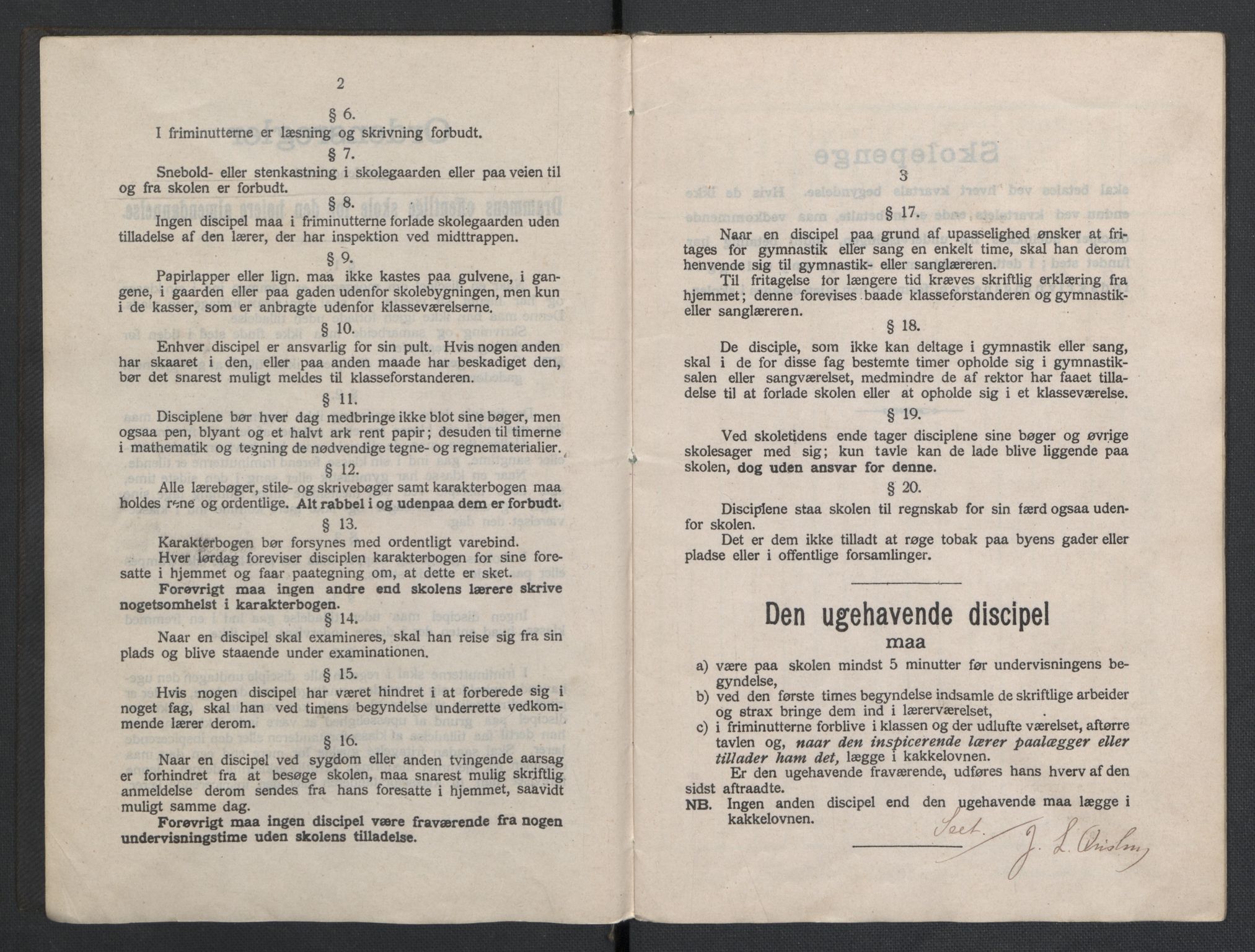 Quisling, Vidkun, AV/RA-PA-0750/K/L0001: Brev til og fra Vidkun Quisling samt til og fra andre medlemmer av familien Quisling, samt Vidkun Quislings karakterbøker, 1894-1929, p. 222