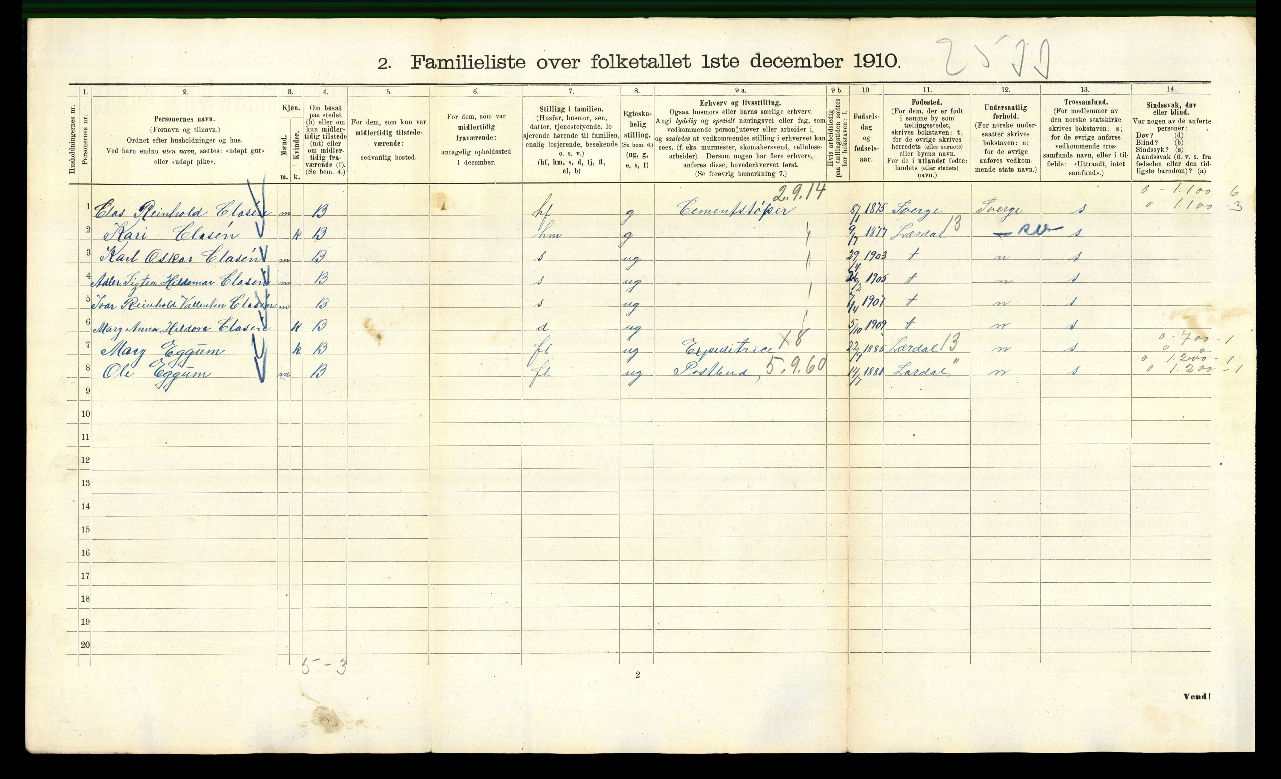 RA, 1910 census for Kristiania, 1910, p. 118008