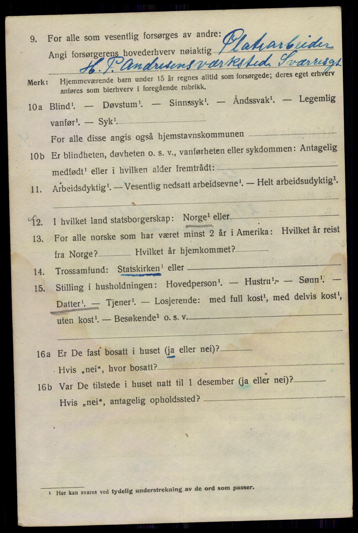 SAO, 1920 census for Kristiania, 1920, p. 221598