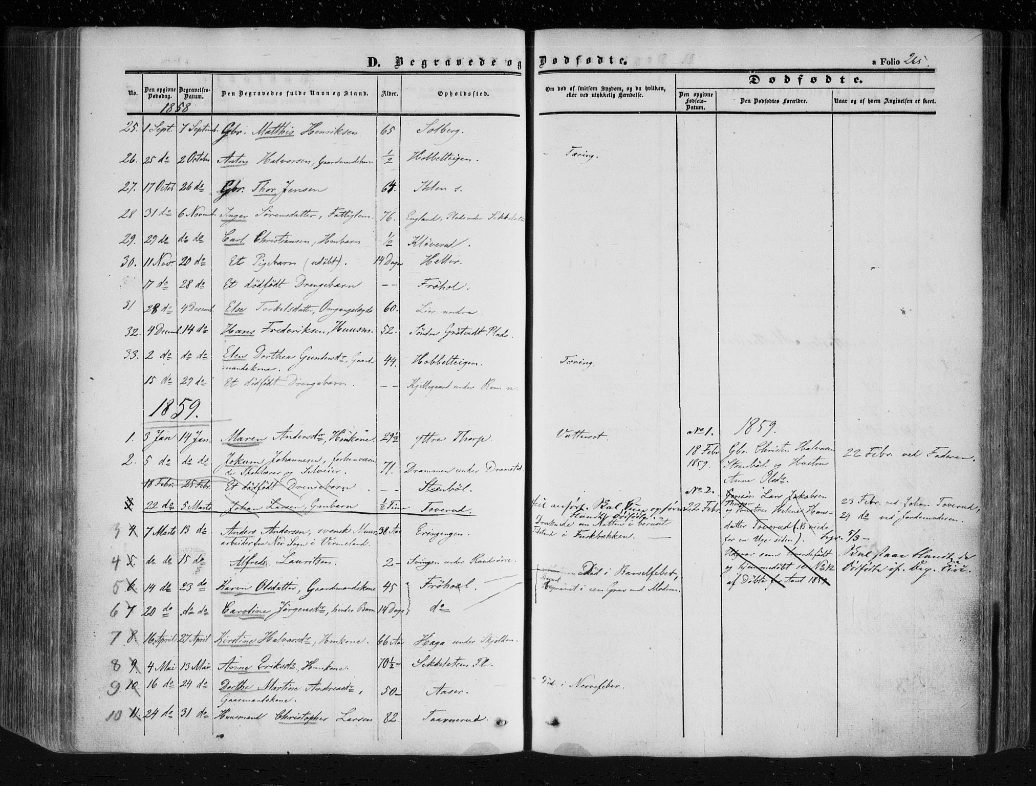 Askim prestekontor Kirkebøker, AV/SAO-A-10900/F/Fa/L0005: Parish register (official) no. 5, 1847-1879, p. 265