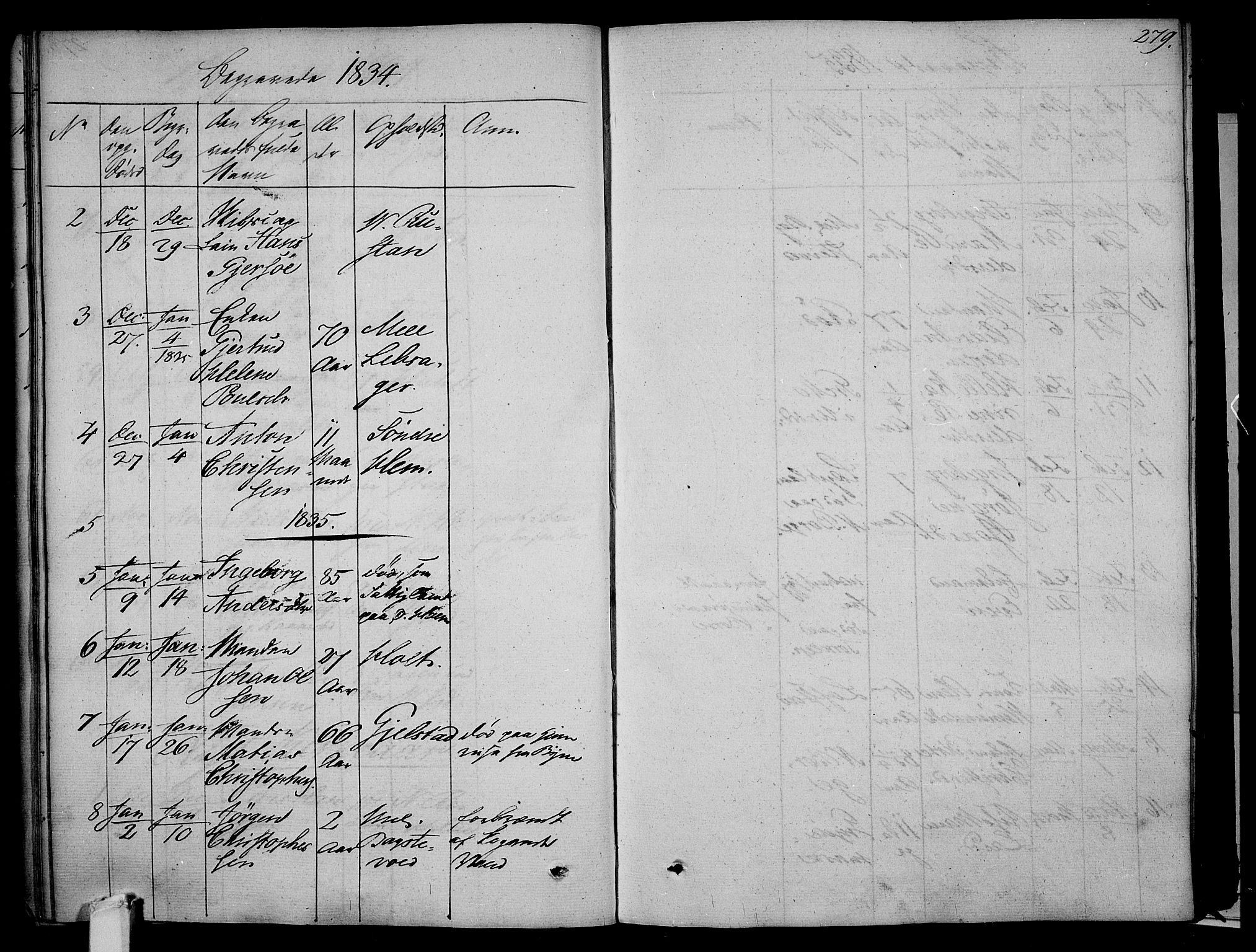 Våle kirkebøker, SAKO/A-334/F/Fa/L0008: Parish register (official) no. I 8, 1824-1844, p. 279