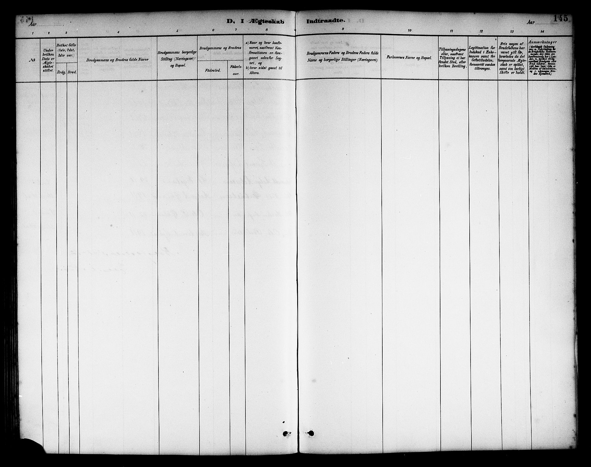 Sveio Sokneprestembete, AV/SAB-A-78501/H/Hab: Parish register (copy) no. B 2, 1887-1911, p. 145