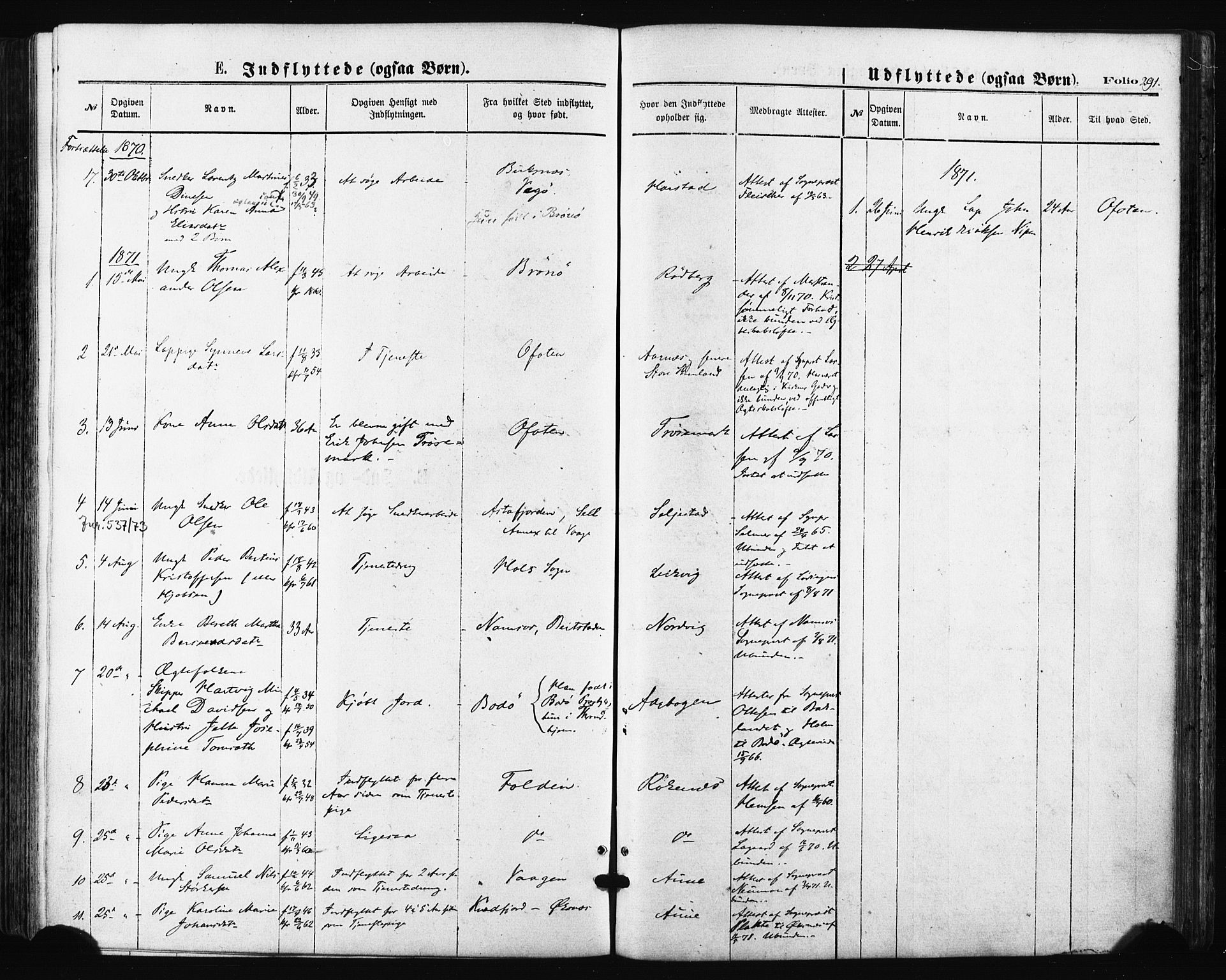 Trondenes sokneprestkontor, AV/SATØ-S-1319/H/Ha/L0013kirke: Parish register (official) no. 13, 1870-1878, p. 291