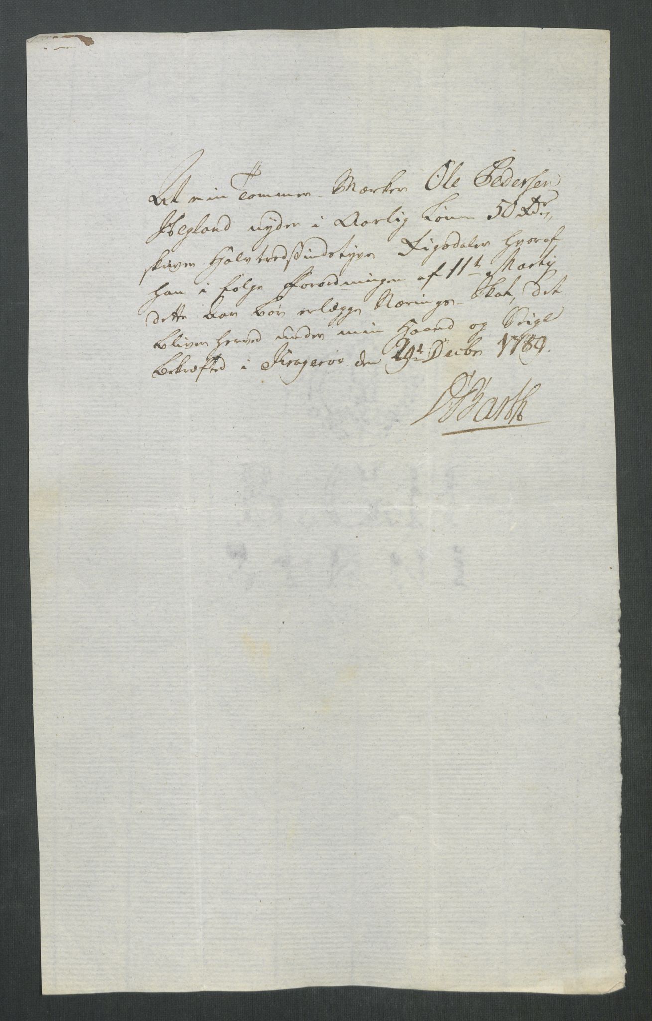 Rentekammeret inntil 1814, Reviderte regnskaper, Mindre regnskaper, AV/RA-EA-4068/Rf/Rfe/L0028: Nedre Romerike fogderi. Nedre Telemark og Bamle fogderi, Nordhordland og Voss fogderi, 1789, p. 81