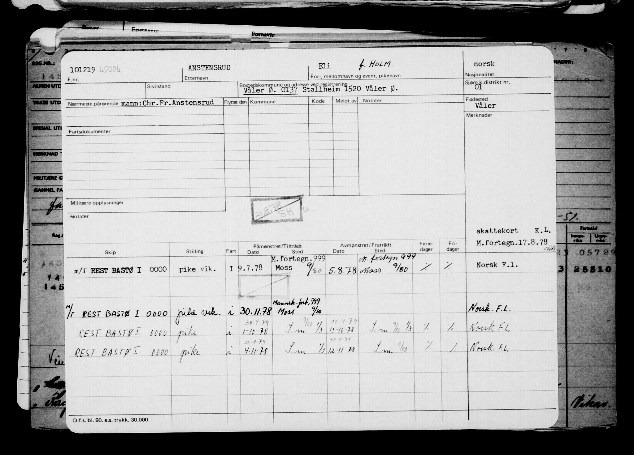 Direktoratet for sjømenn, AV/RA-S-3545/G/Gb/L0174: Hovedkort, 1919, p. 476