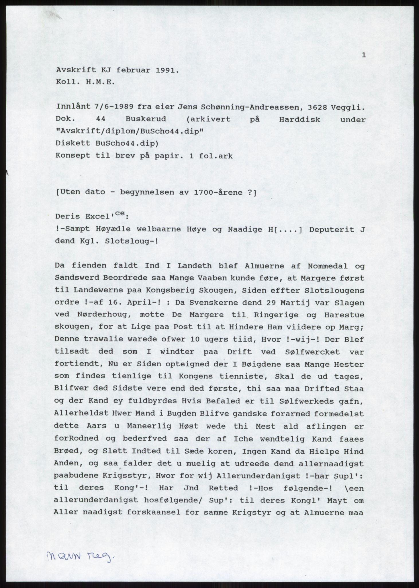Samlinger til kildeutgivelse, Diplomavskriftsamlingen, AV/RA-EA-4053/H/Ha, p. 203