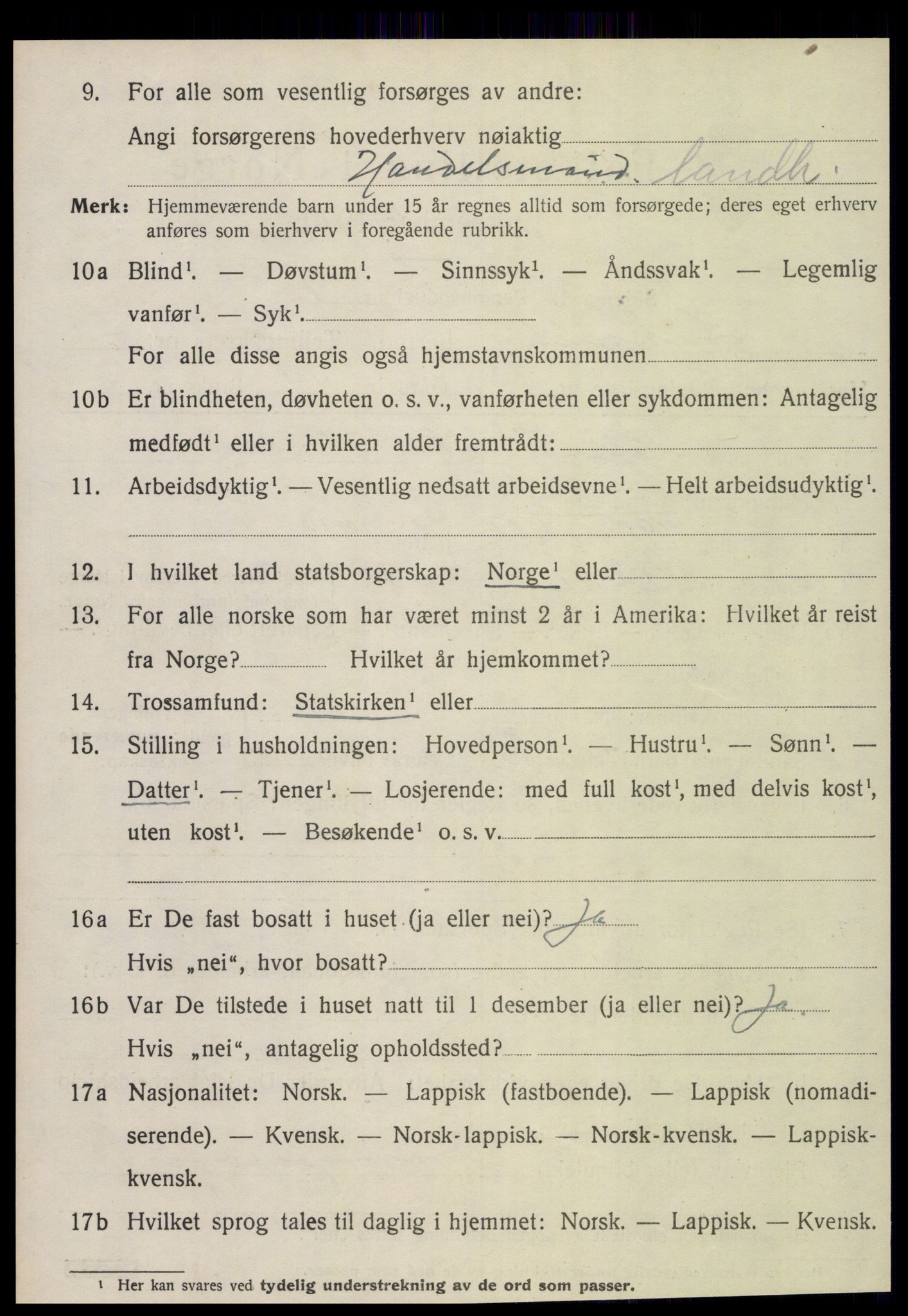 SAT, 1920 census for Leksvik, 1920, p. 6347