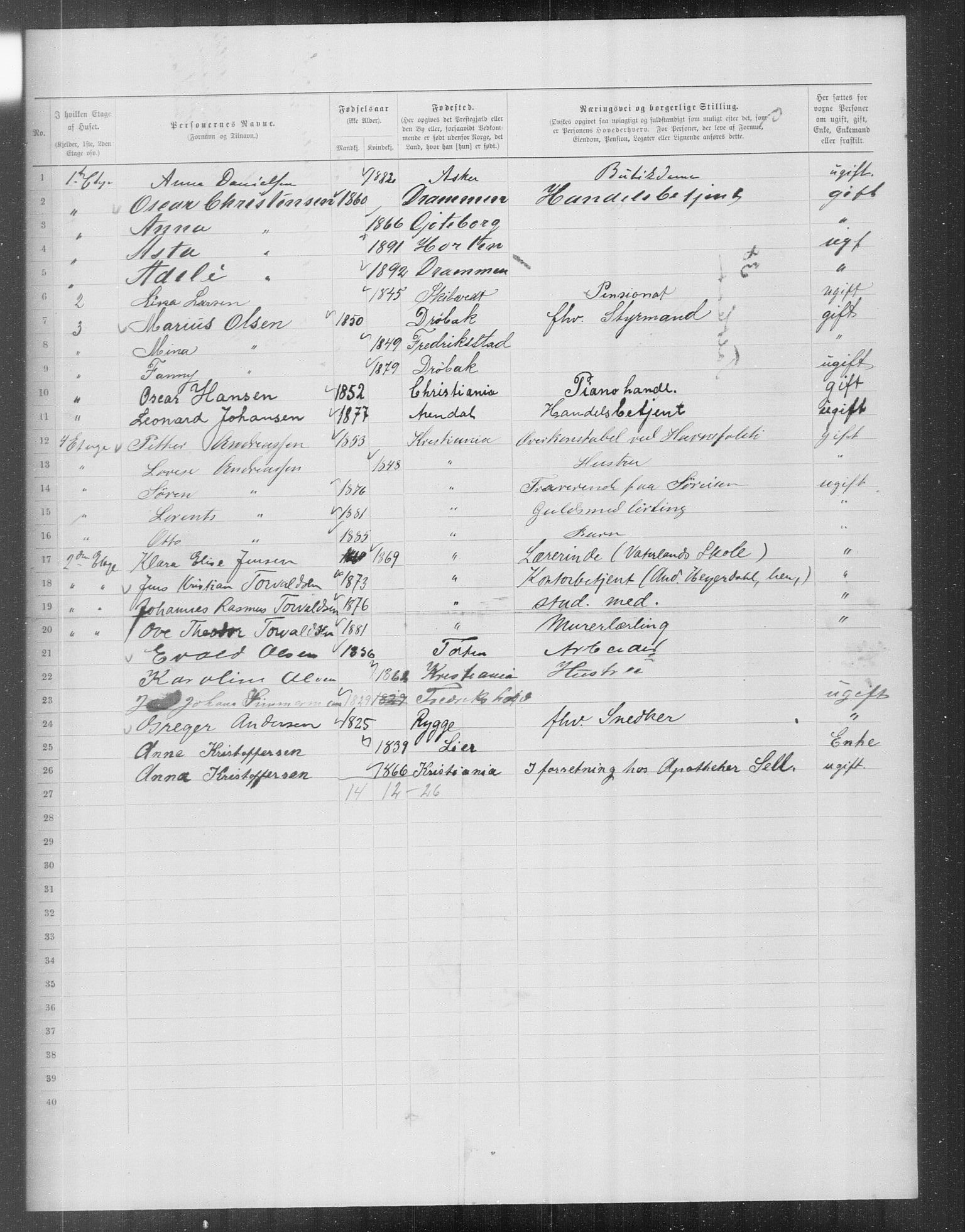 OBA, Municipal Census 1899 for Kristiania, 1899, p. 14675