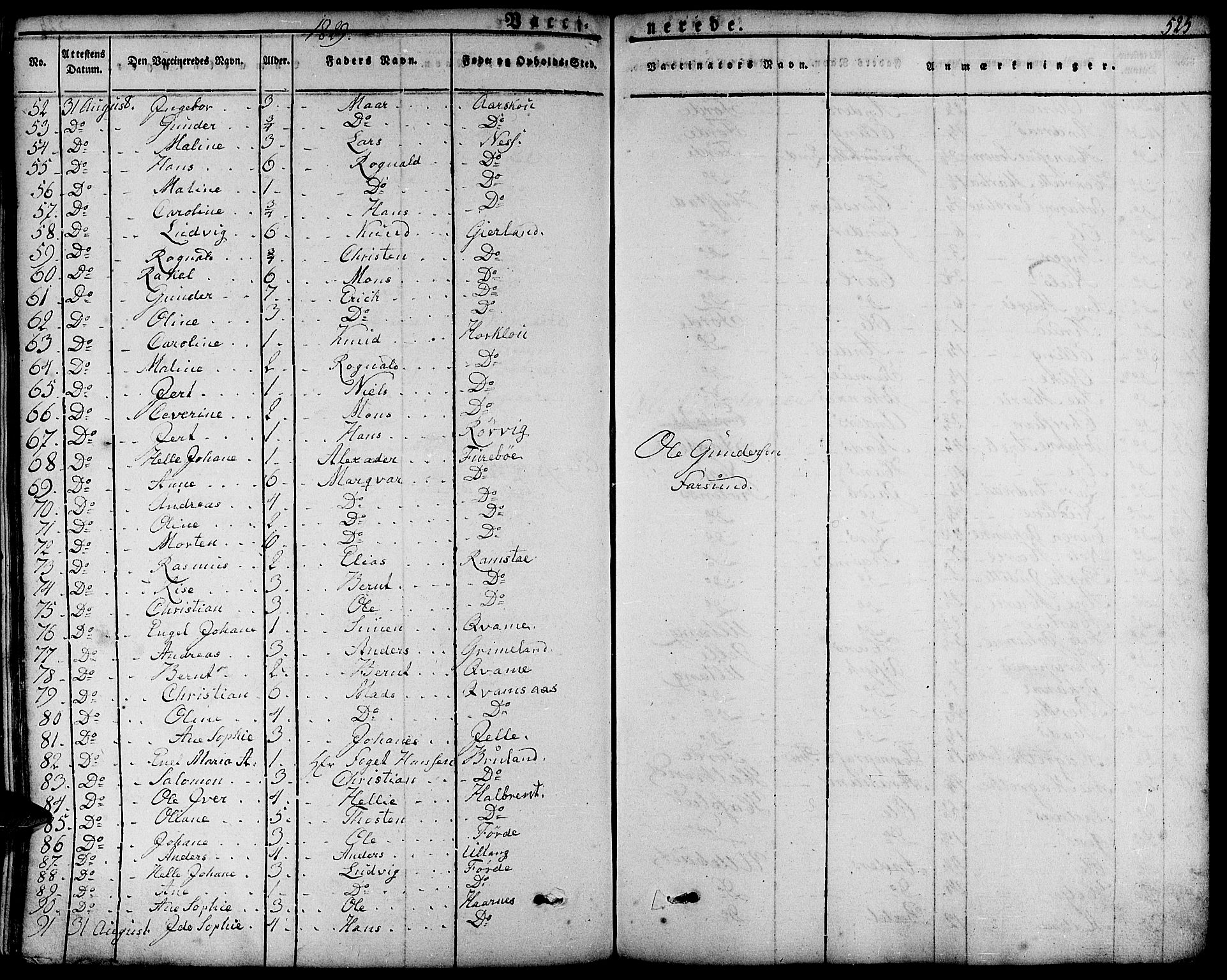 Førde sokneprestembete, AV/SAB-A-79901/H/Haa/Haaa/L0006: Parish register (official) no. A 6, 1821-1842, p. 525