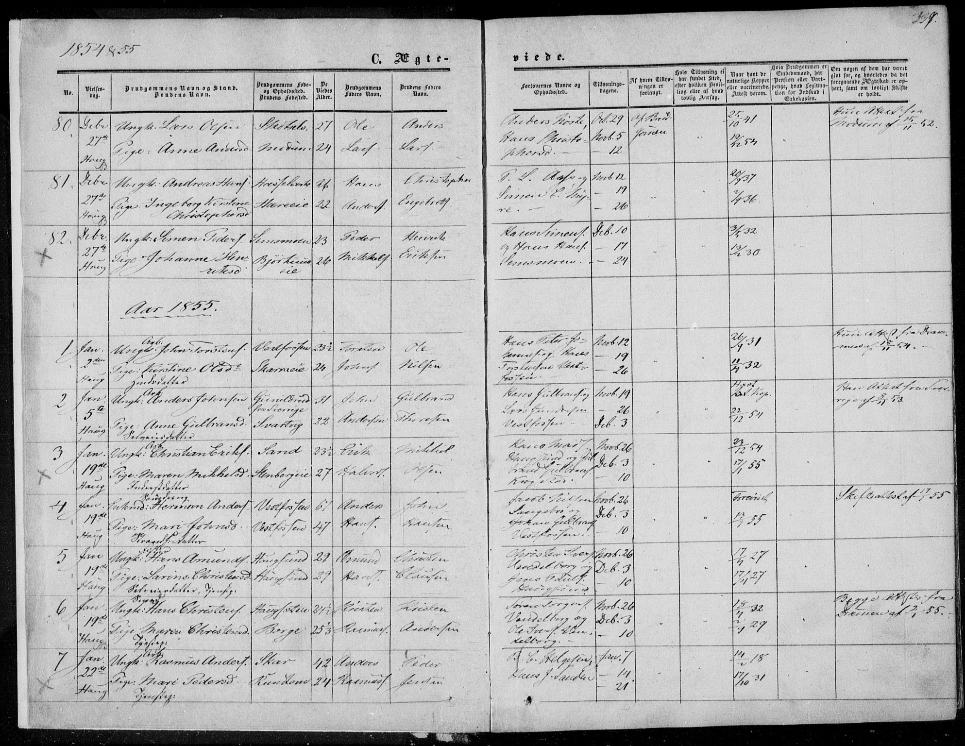 Eiker kirkebøker, AV/SAKO-A-4/F/Fa/L0015b: Parish register (official) no. I 15B, 1854-1860, p. 339