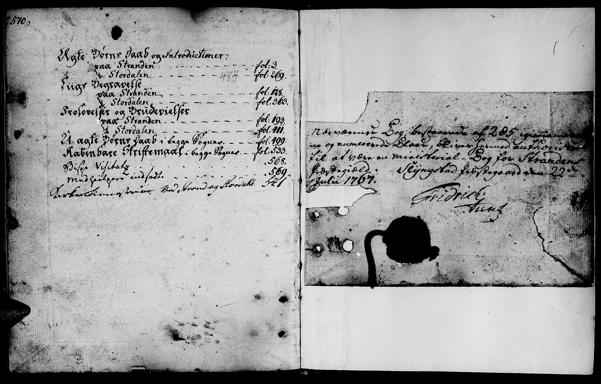 Ministerialprotokoller, klokkerbøker og fødselsregistre - Møre og Romsdal, AV/SAT-A-1454/520/L0271: Parish register (official) no. 520A01, 1759-1801, p. 570-571