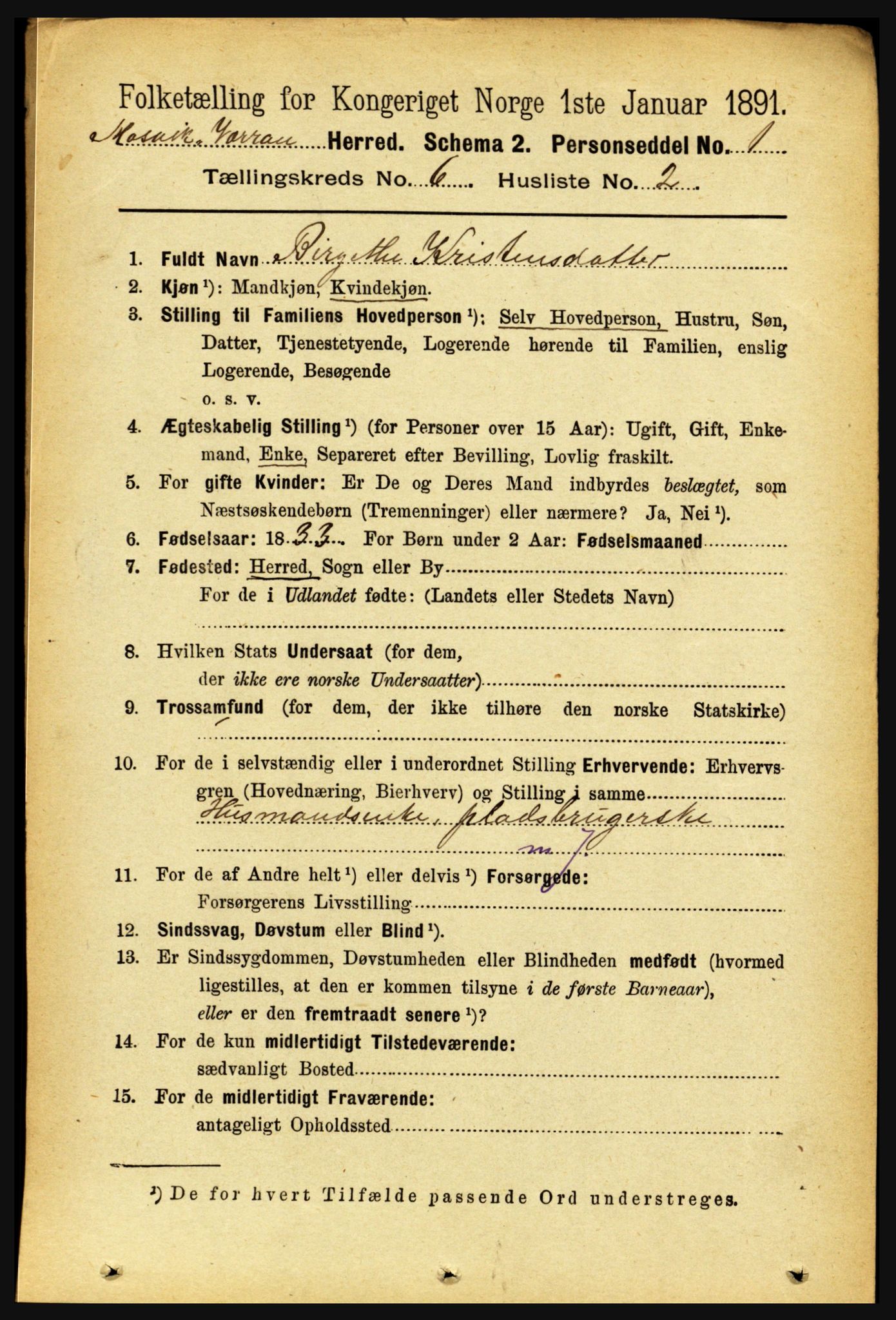 RA, 1891 census for 1723 Mosvik og Verran, 1891, p. 2448