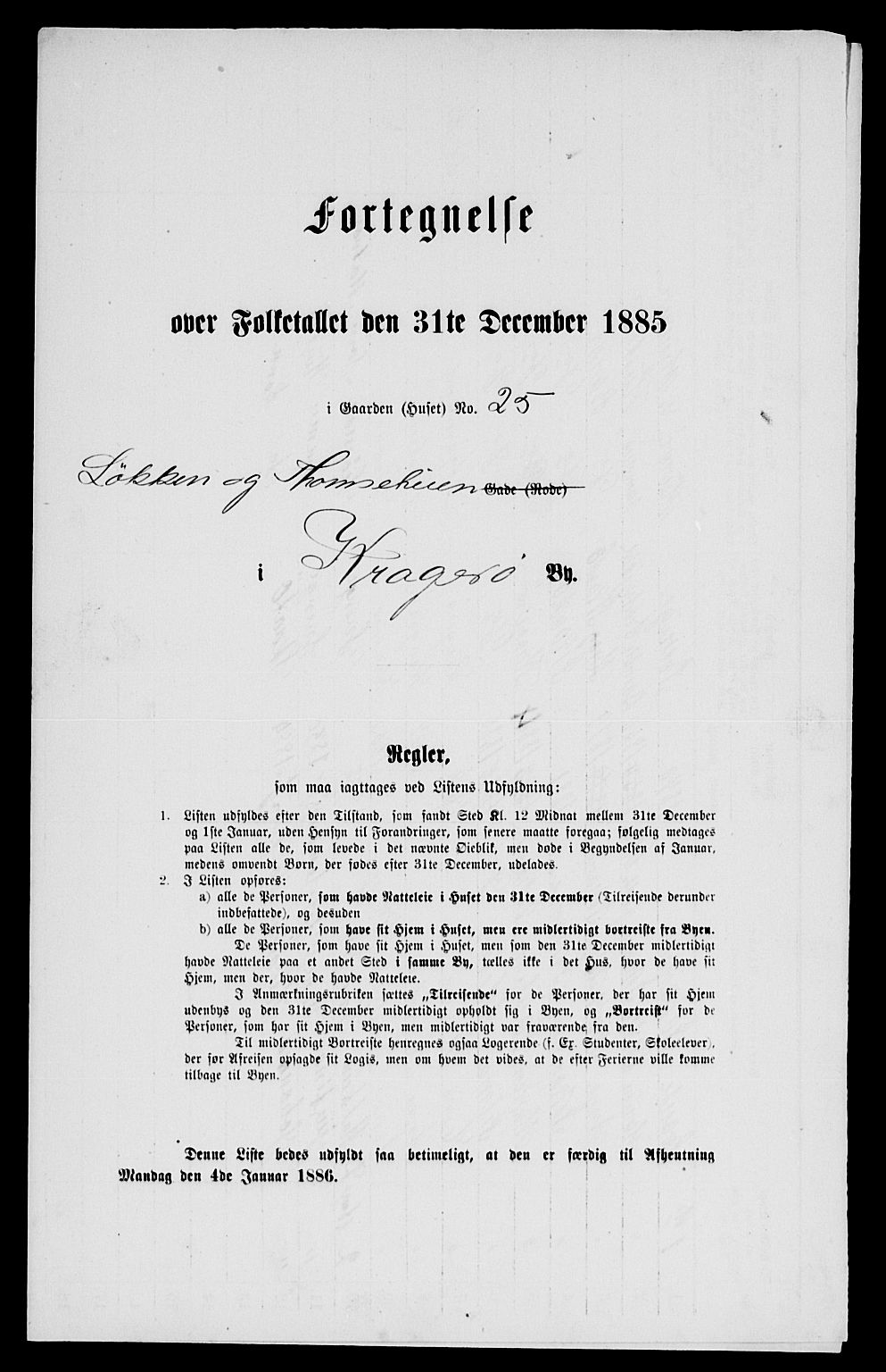 SAKO, 1885 census for 0801 Kragerø, 1885, p. 703