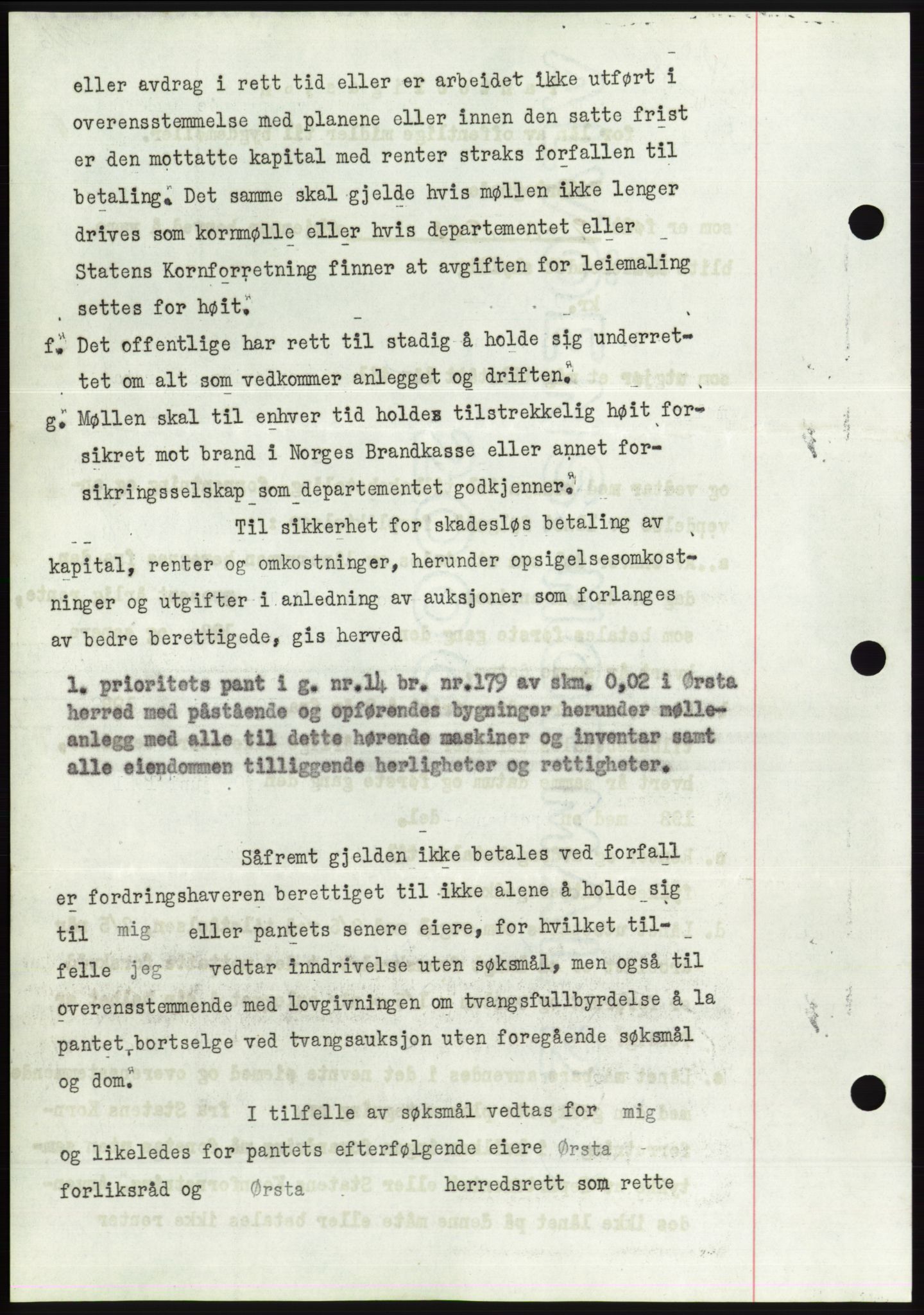 Søre Sunnmøre sorenskriveri, AV/SAT-A-4122/1/2/2C/L0065: Mortgage book no. 59, 1938-1938, Diary no: : 780/1938